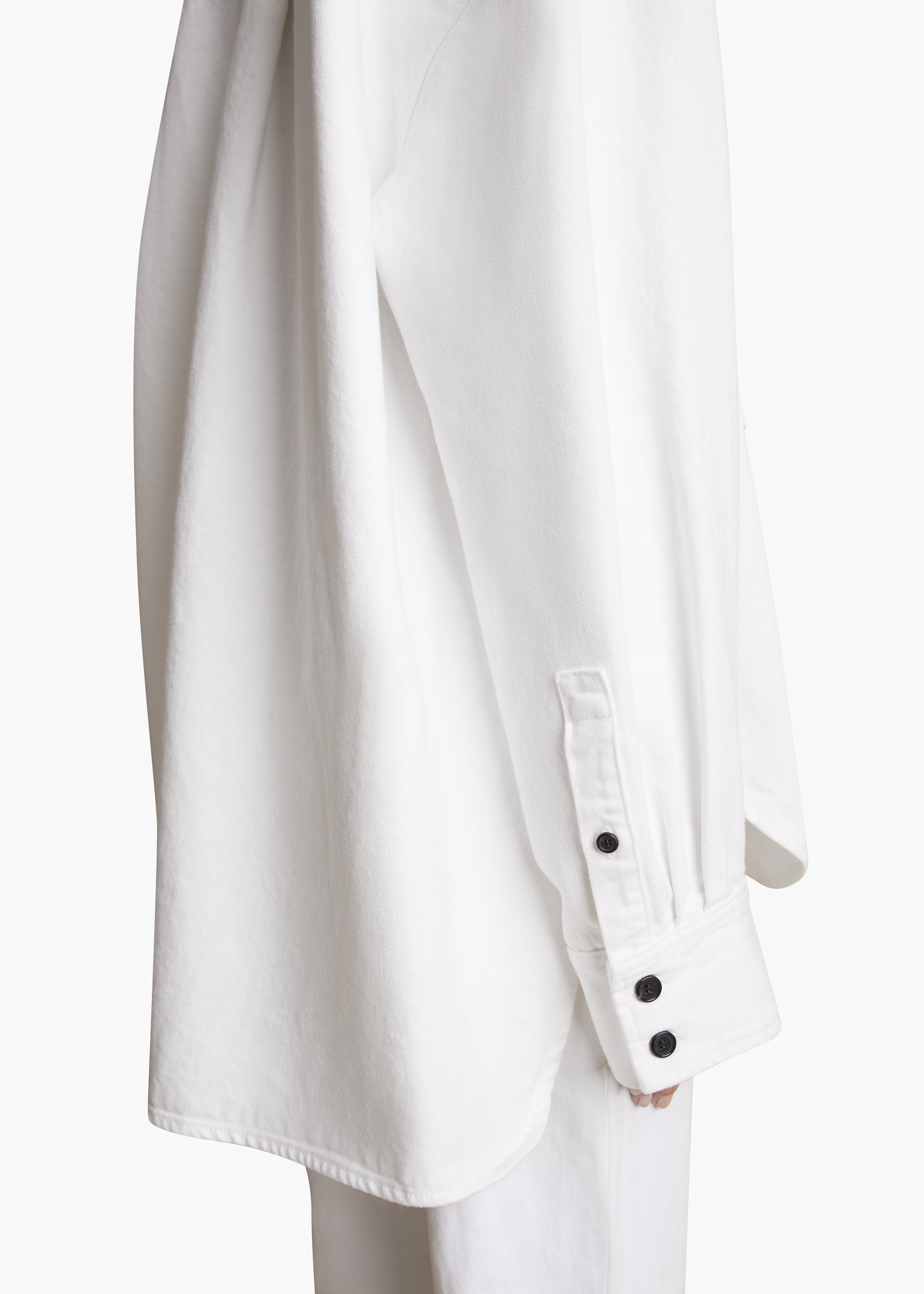 KHAITE - Mahmet Top in White Denim