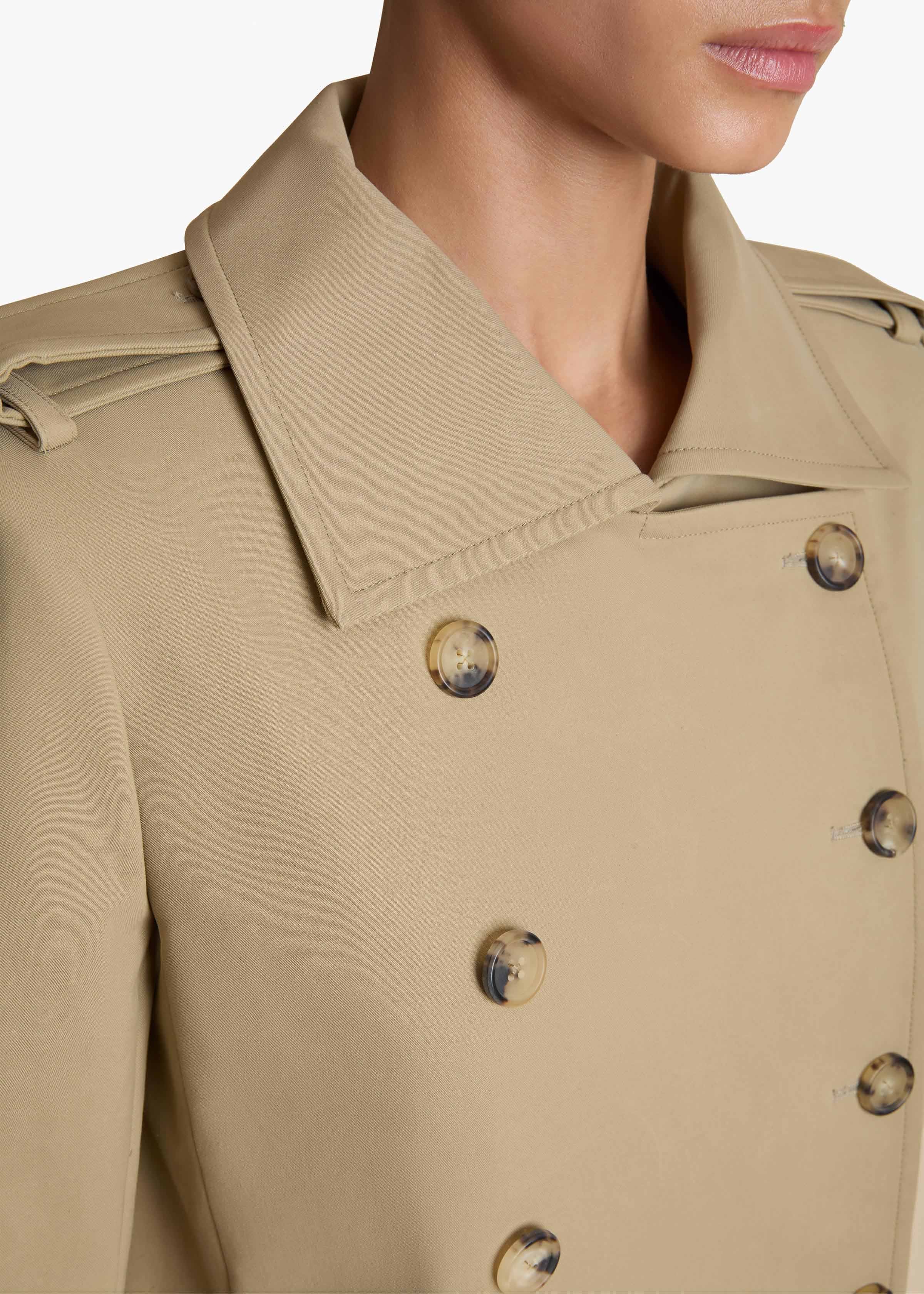 Mallory Coat in Khaki DETAILED VIEW 1