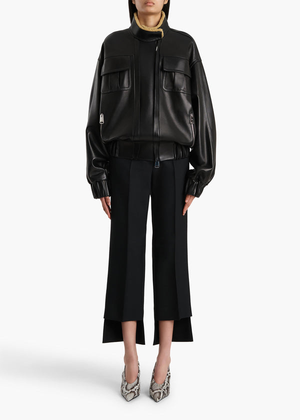 MALONE JACKET W SHEARLING COLLAR BLACK 62261012 200 A STYLED