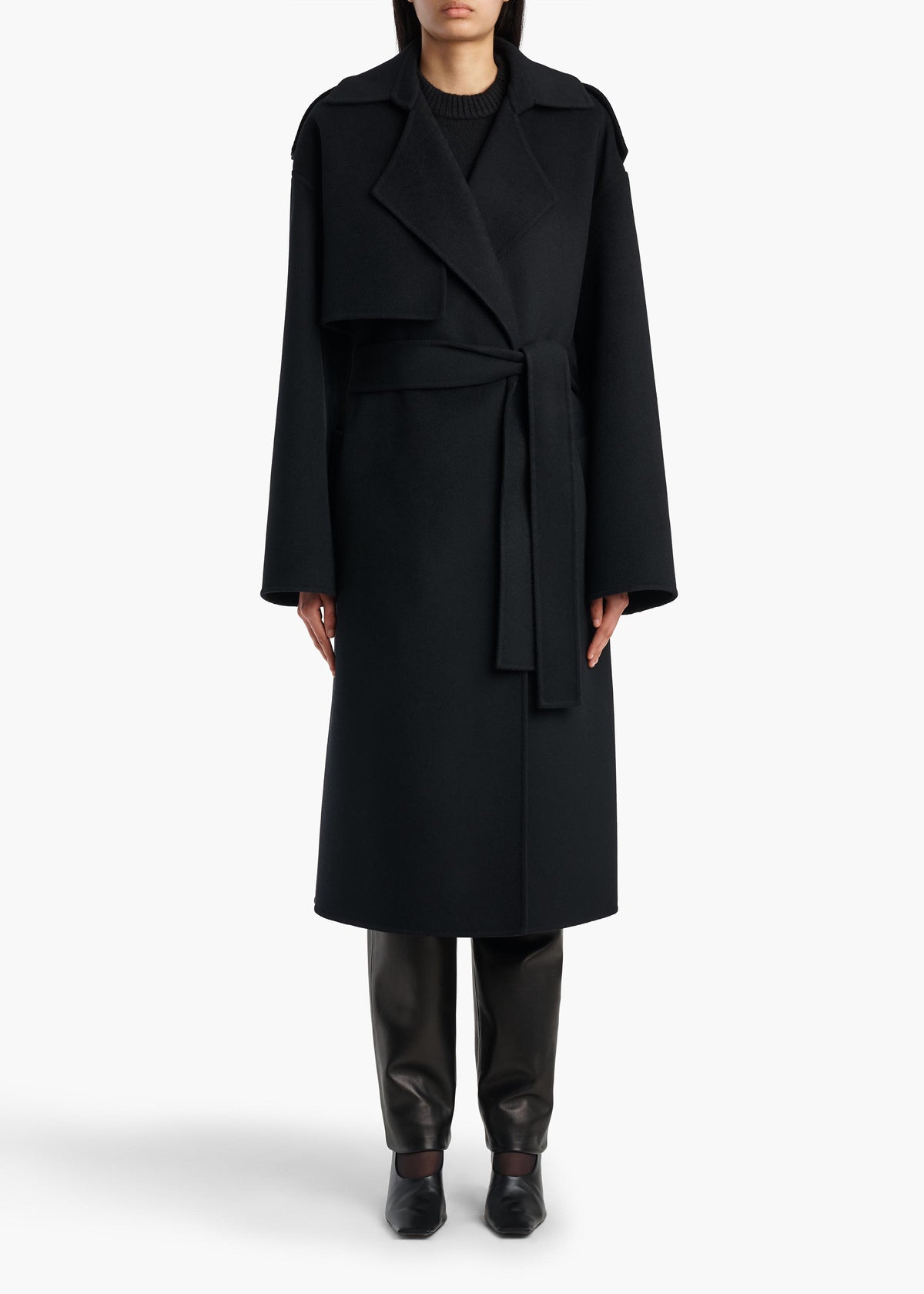 KHAITE  - Manston Coat in Black