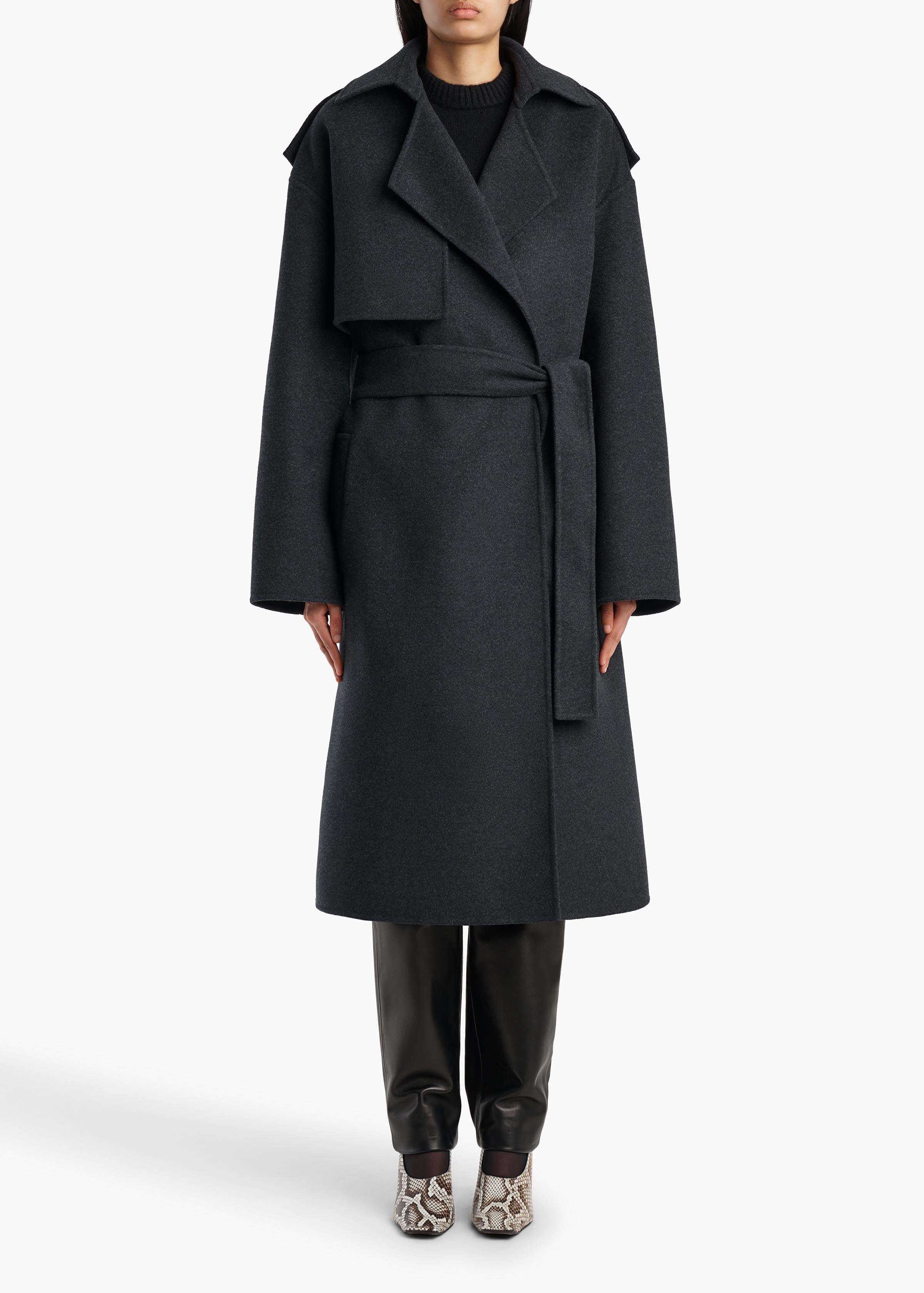 Manston Coat in Charcoal