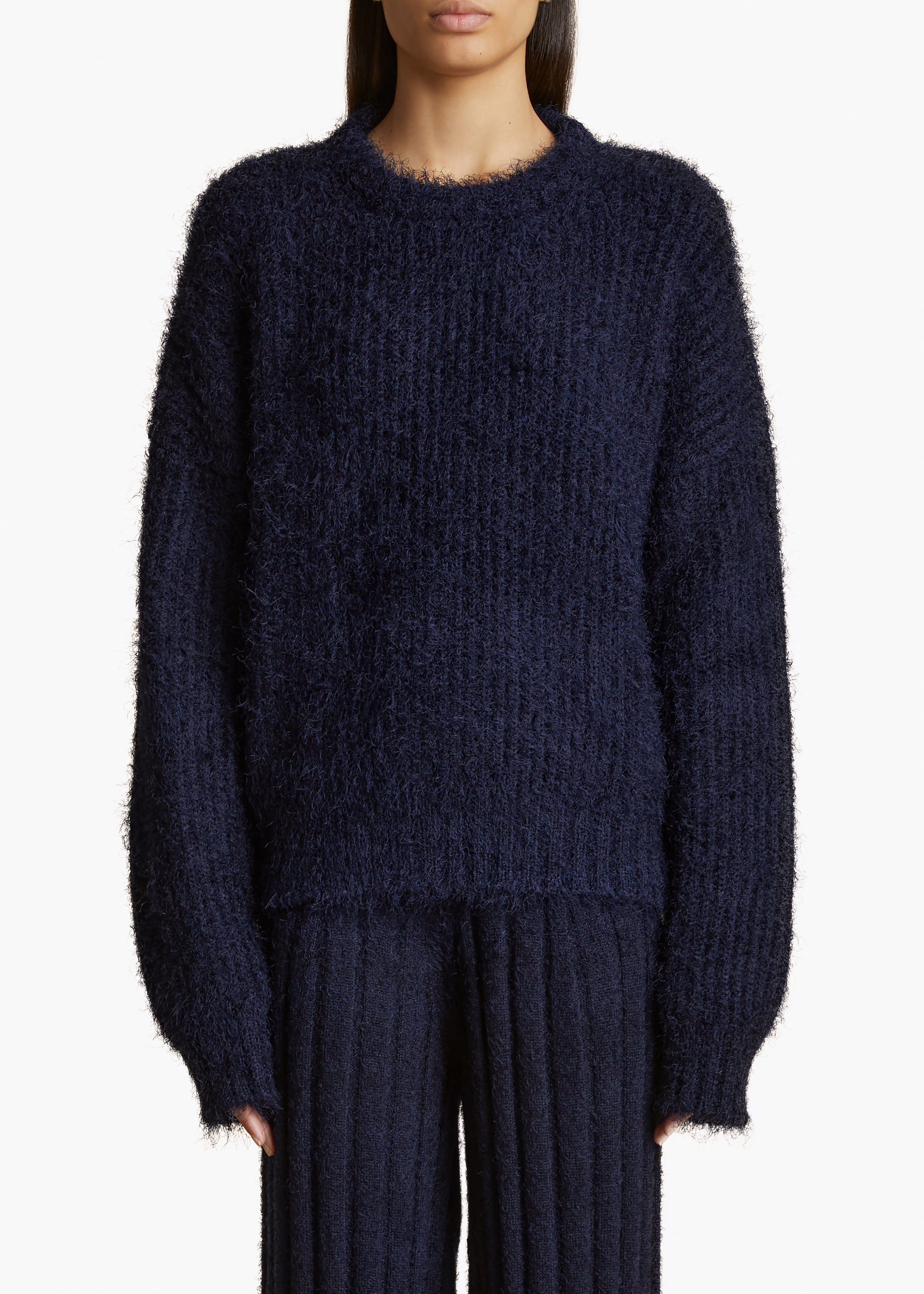 MANUELA SWEATER IN NAVY FRONT VIEW