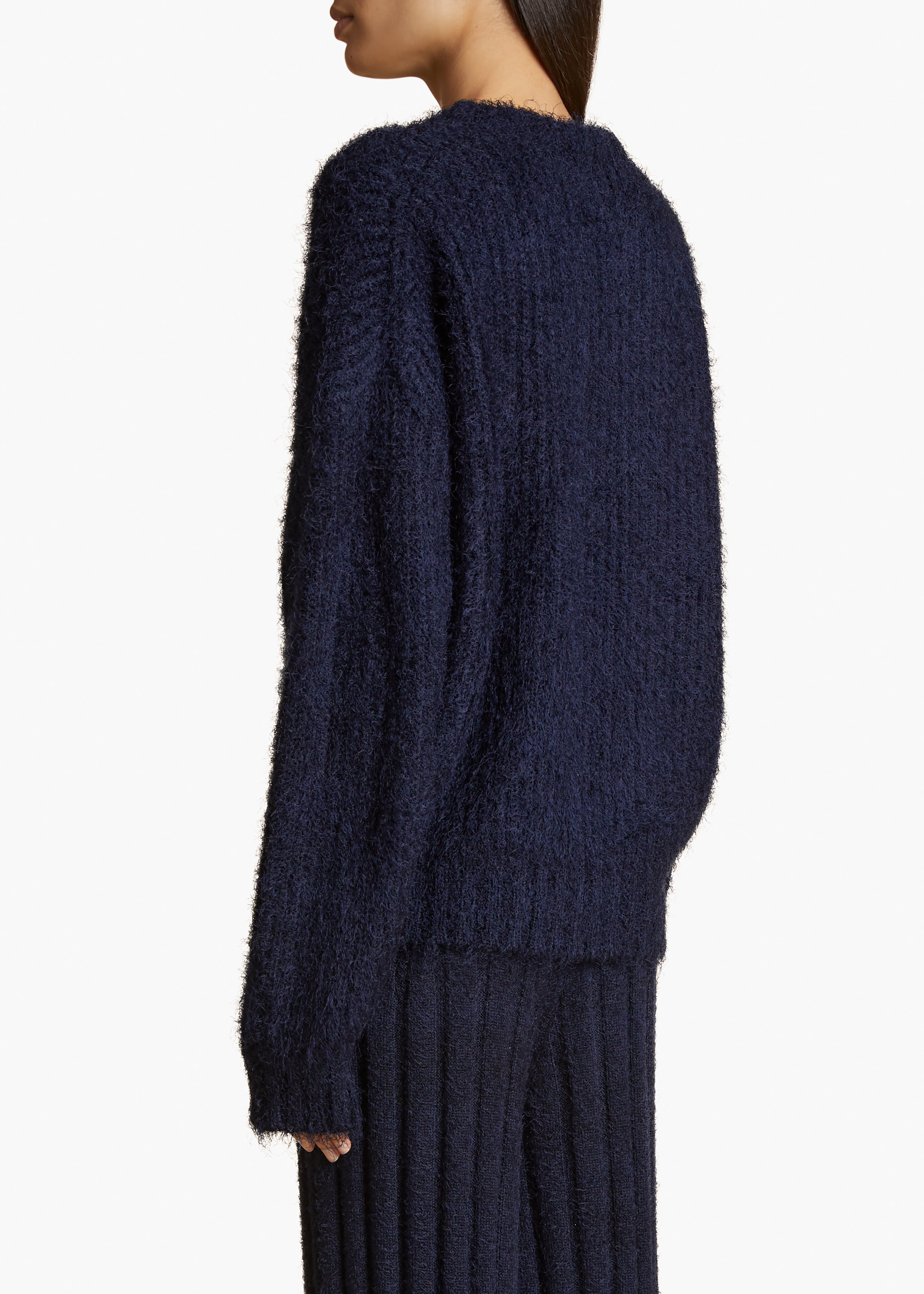 MANUELA SWEATER IN NAVY BACK VIEW