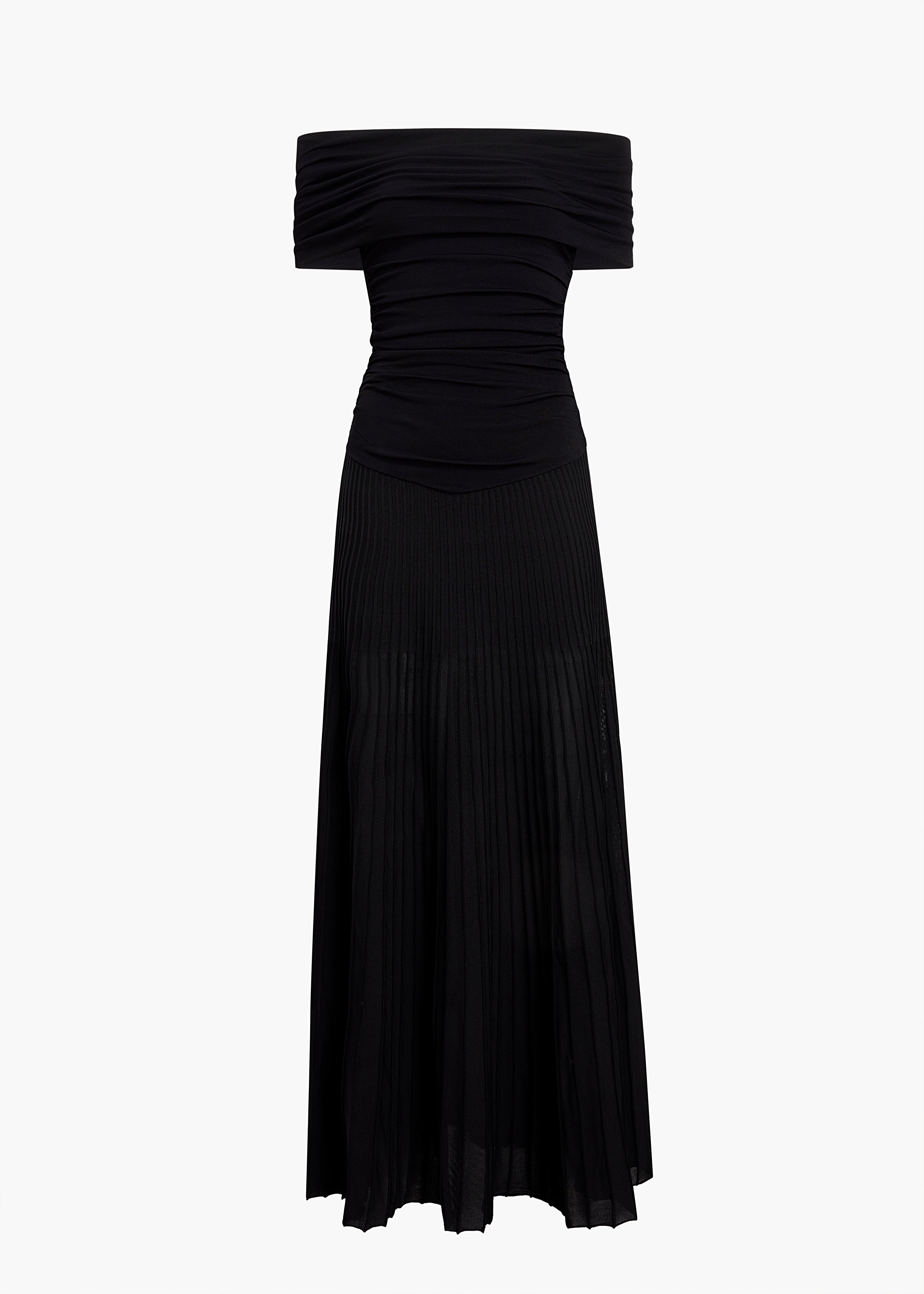 MARCA DRESS IN BLACK FLAT VIEW