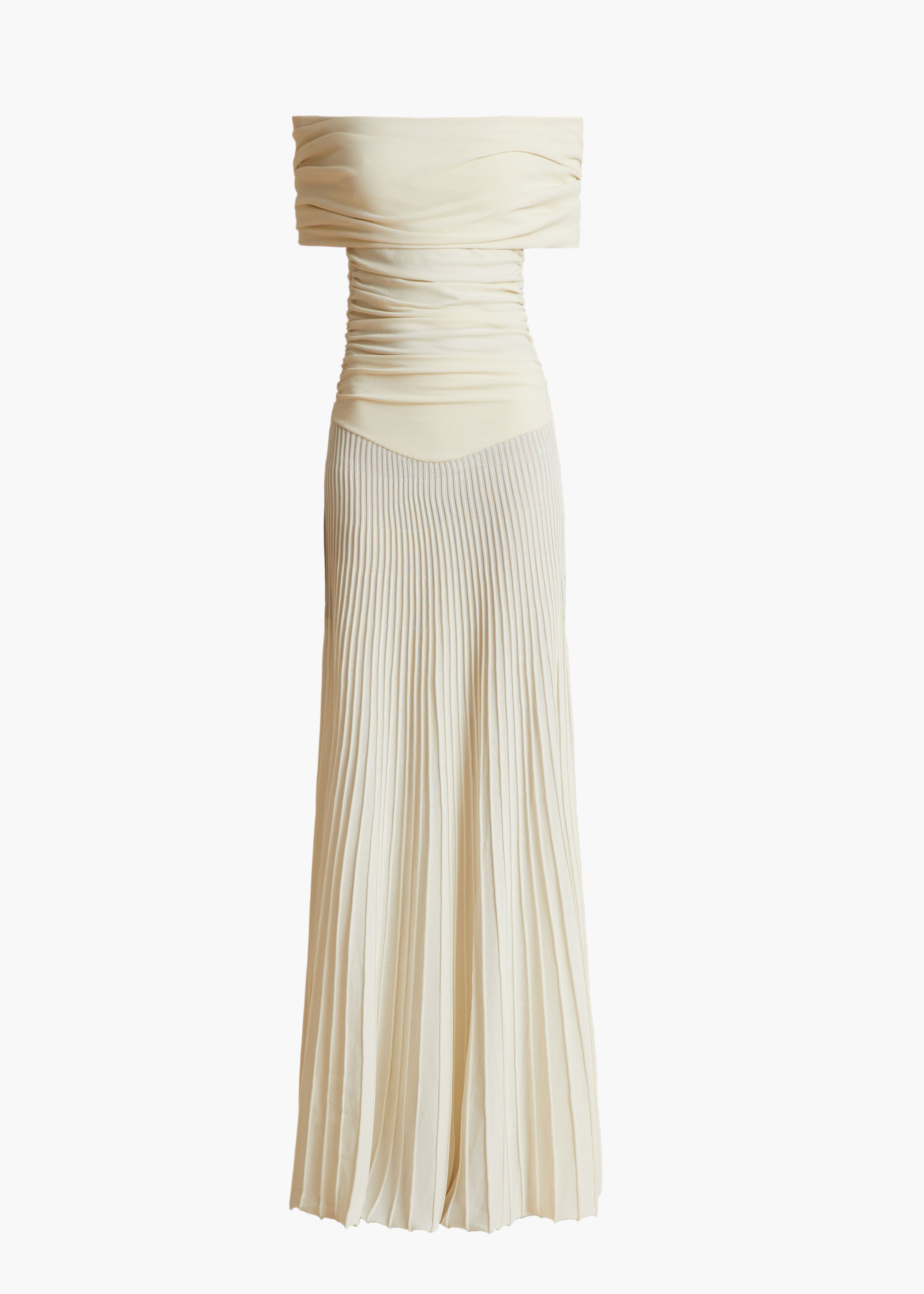 THE MARCA DRESS IN IVORY FLAT VIEW