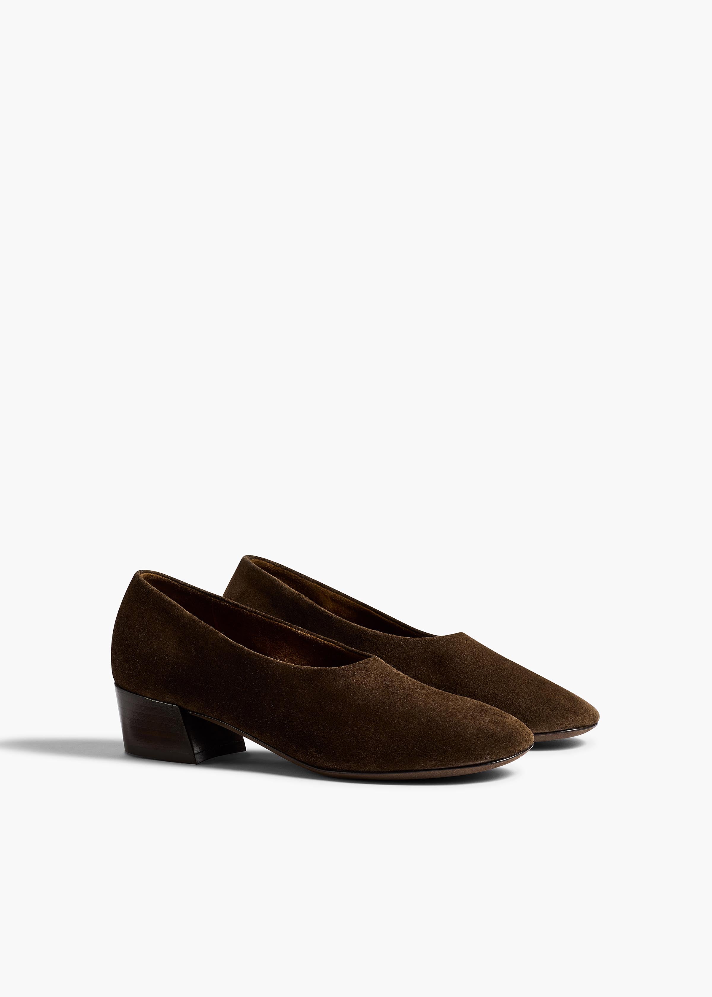 Marcy Pump in Ebano Suede