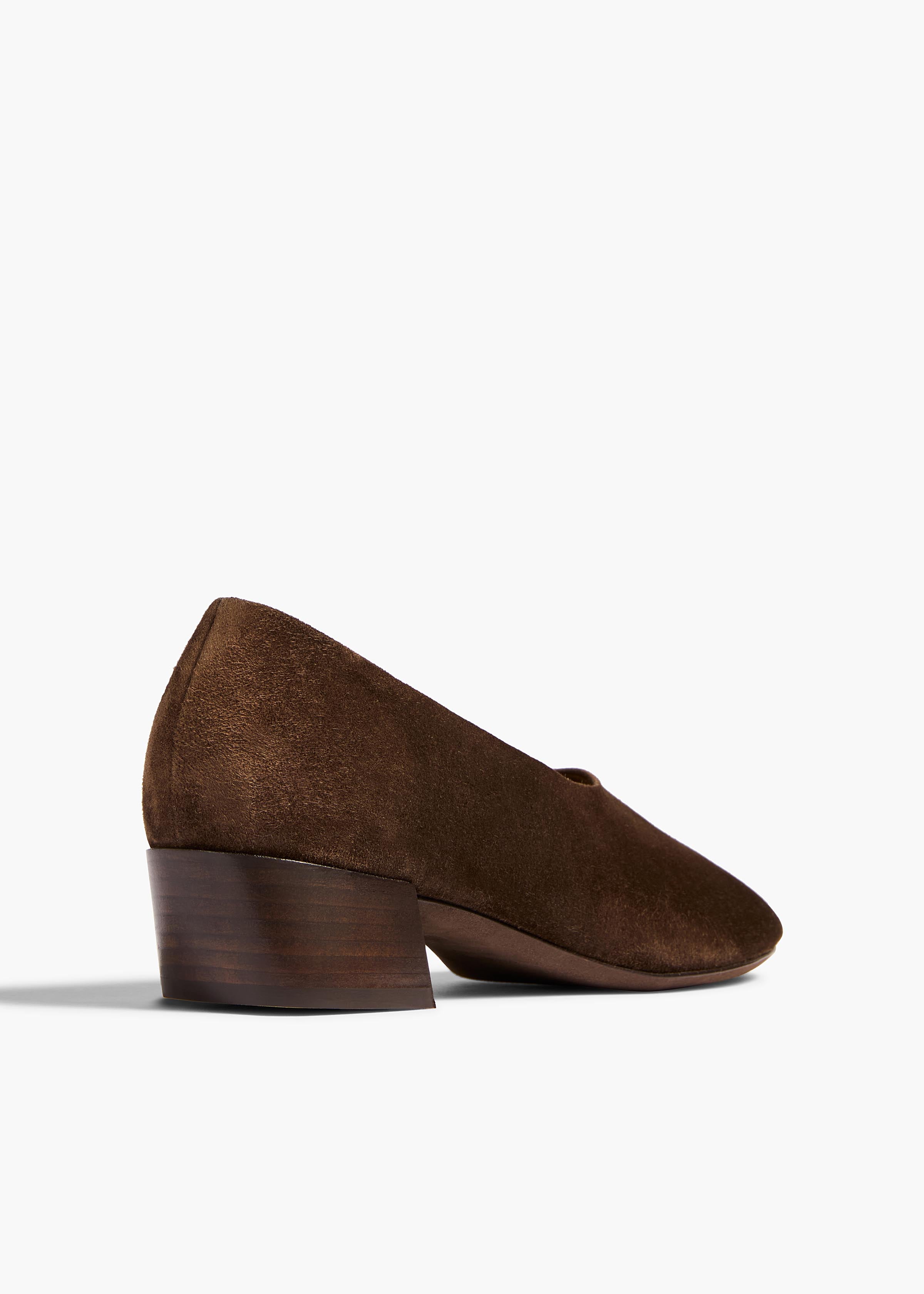 Marcy Pump in Ebano Suede
