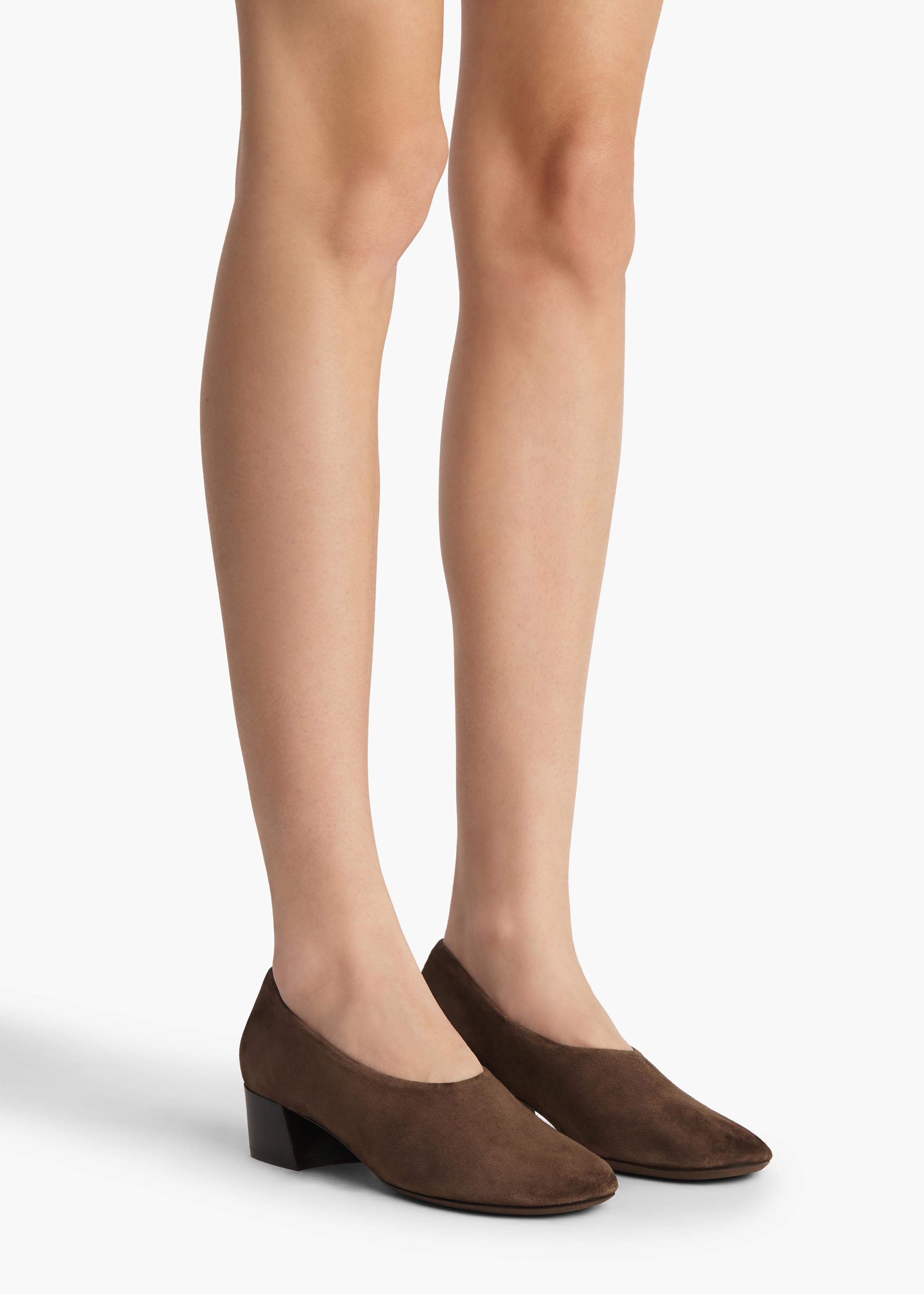 Marcy Pump in Ebano Suede