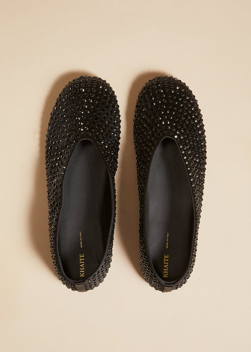 The Marcy Flat in Black with Black Crystals