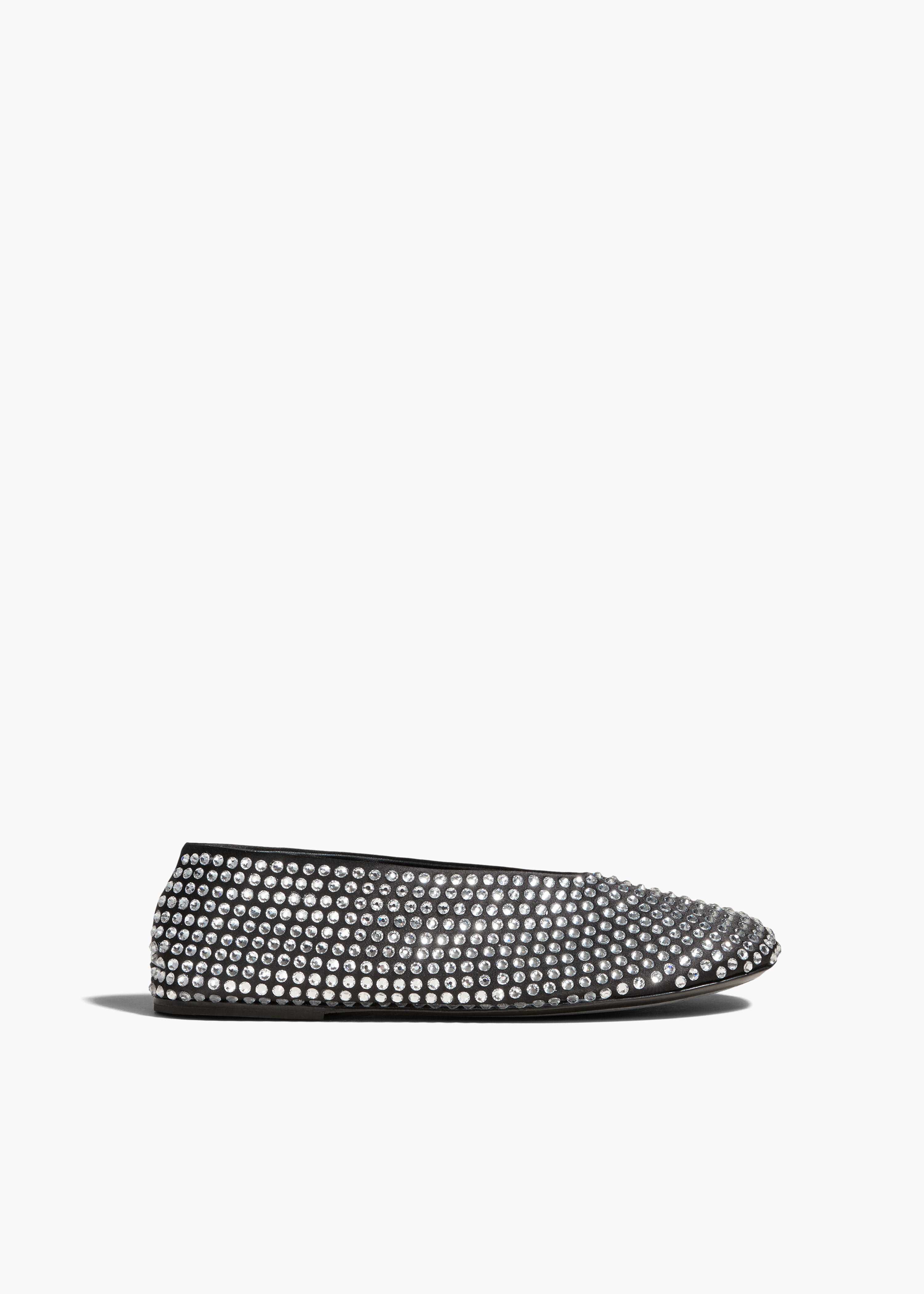 KHAITE - Marcy Flat in Black with Crystals