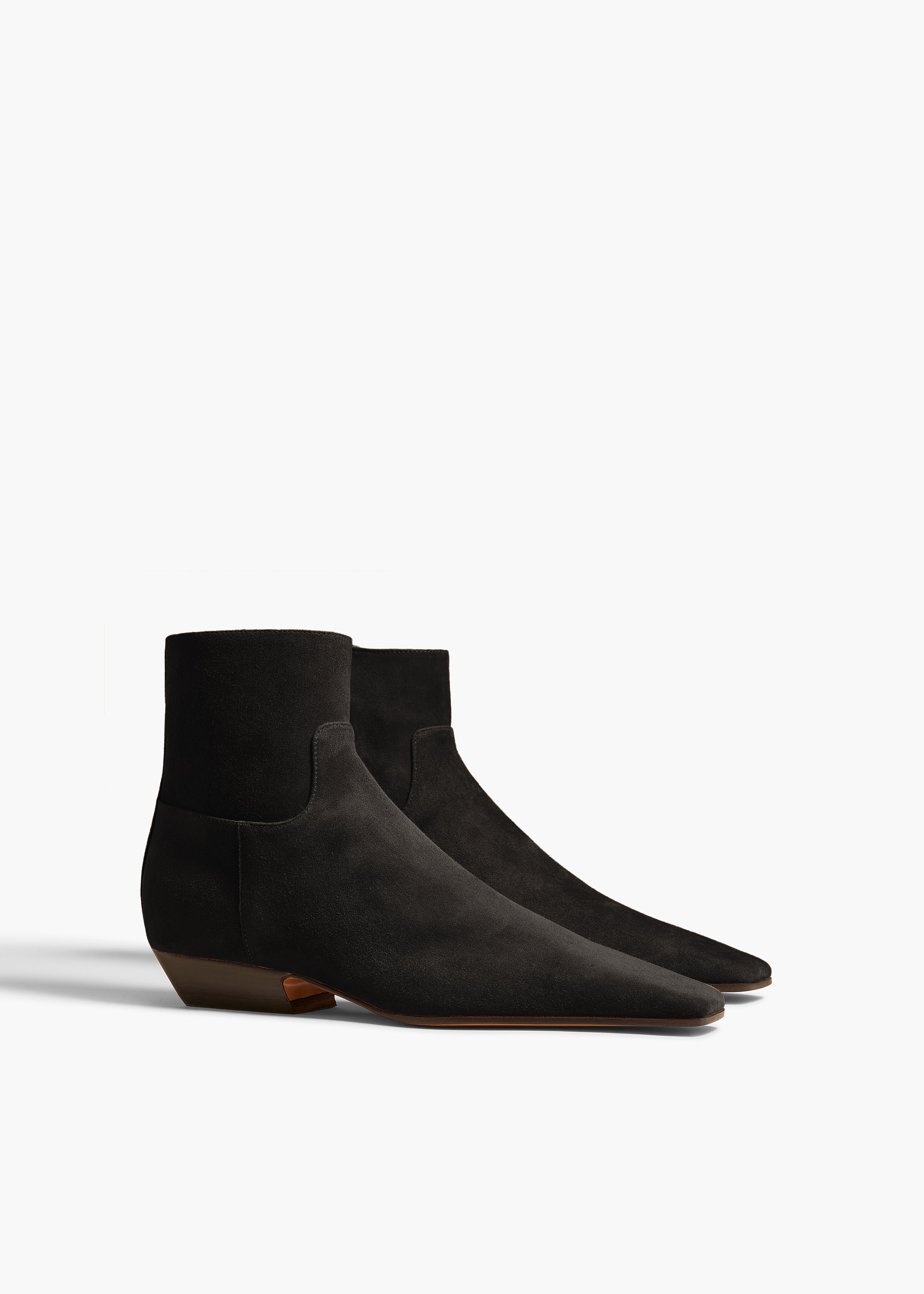 KHAITE LLC - Marfa Ankle Boot in Black Suede