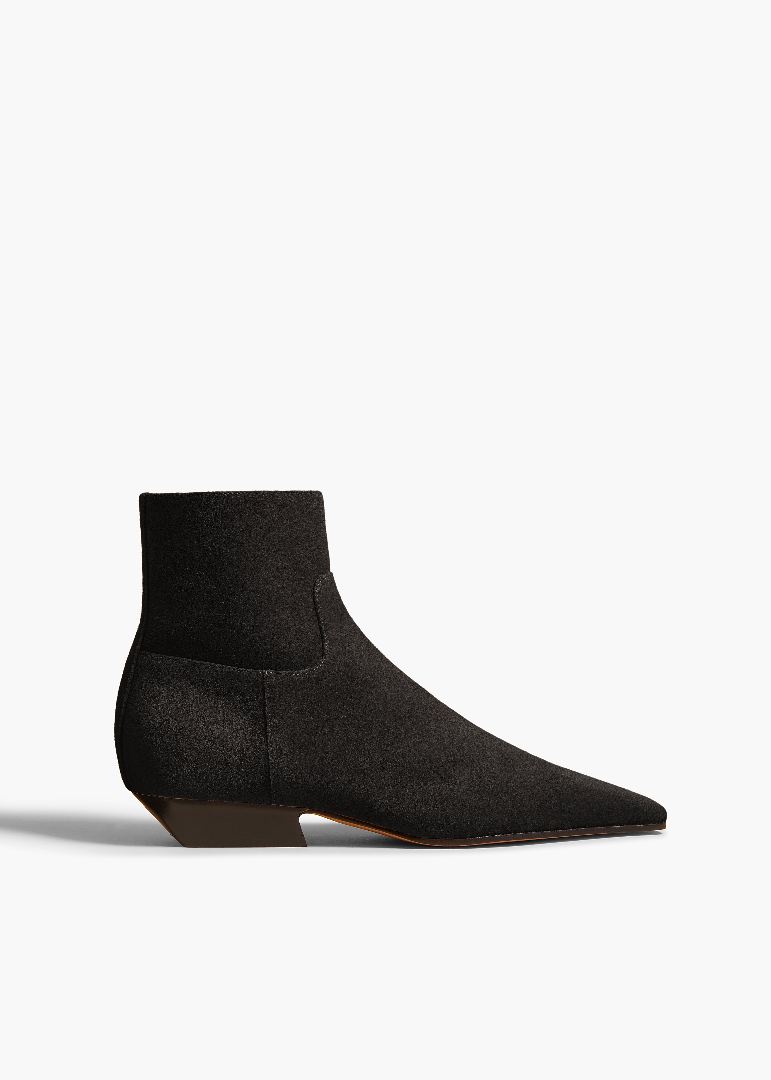 KHAITE LLC - Marfa Ankle Boot in Black Suede