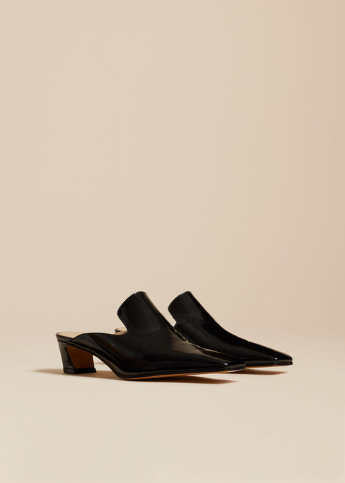 The Marfa Mule in Black Leather