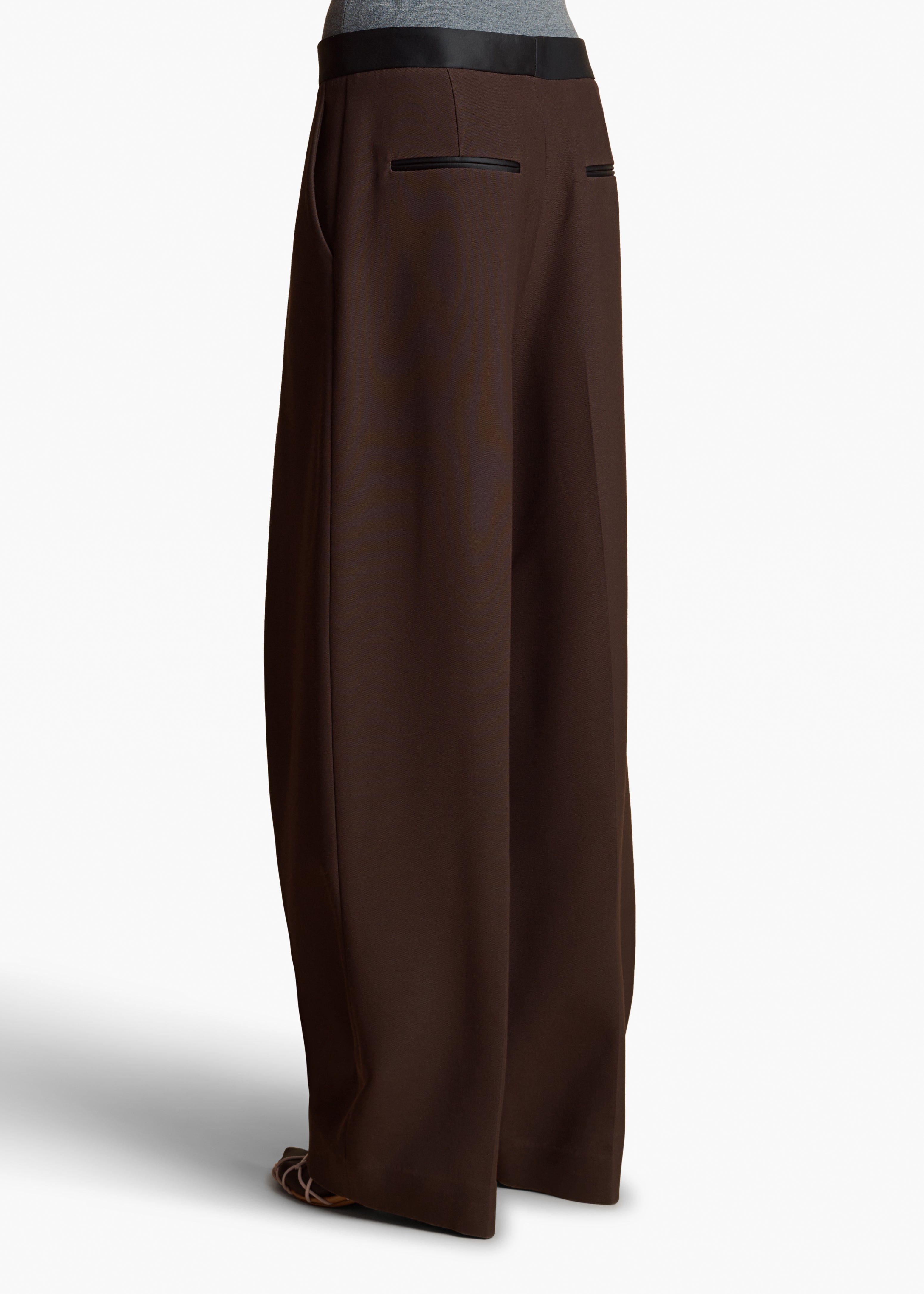 MARINE PANT DARK BROWN BACK VIEW