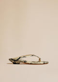 The Marion Thong Sandal in Python-Embossed Leather