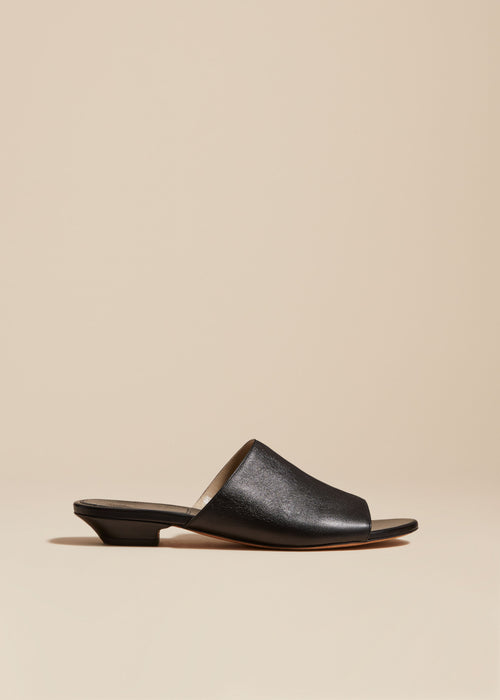 The Marion Slide in Black Leather