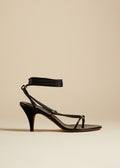 The Marion Sandal in Black Leather