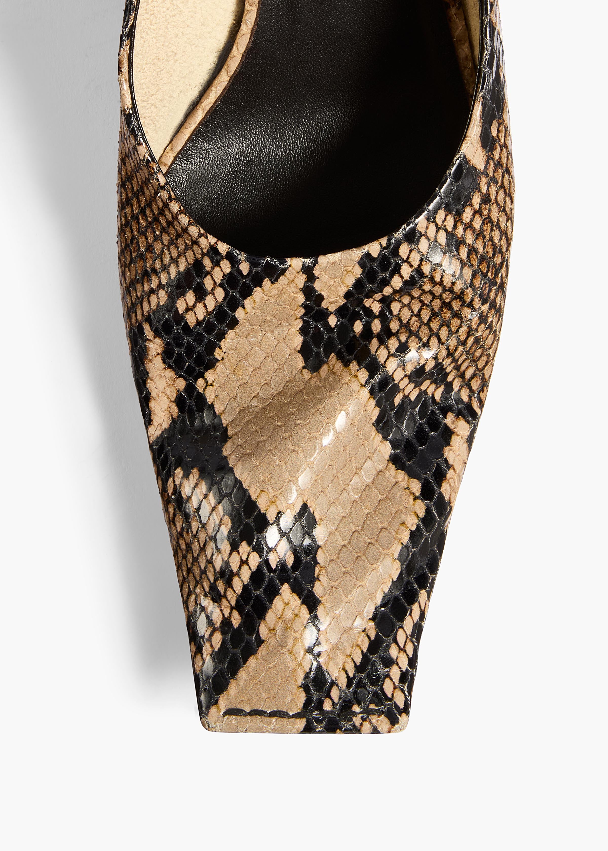 Marlene Low Pump in Python-Embossed Taupe