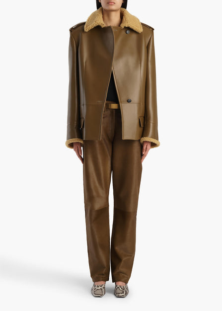 MARLOT COAT DARK OLIVE 71571012 429 A STYLED