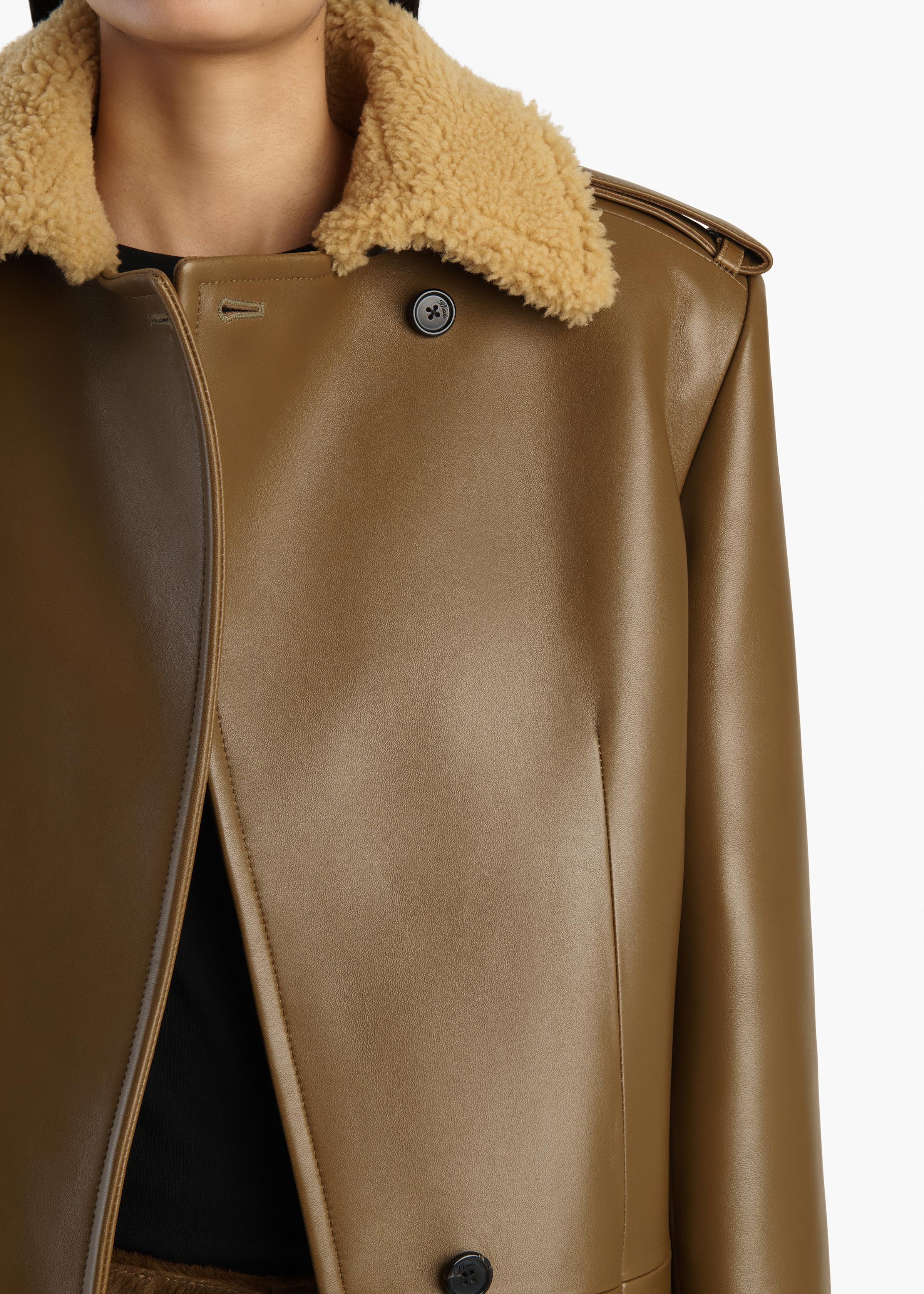 Marlot Coat in Dark Olive