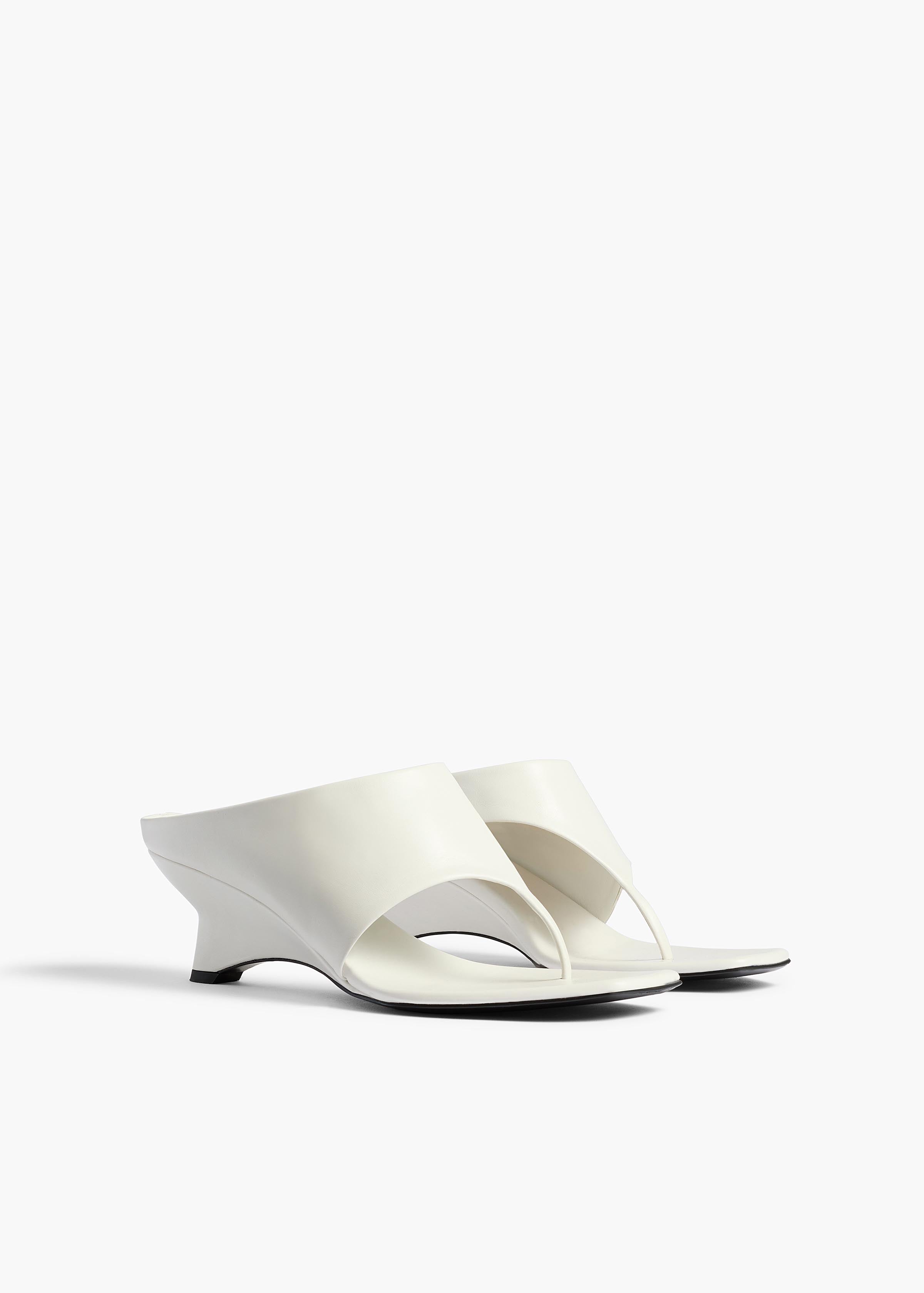 Marlow Mule in Chalk Glazed Leather