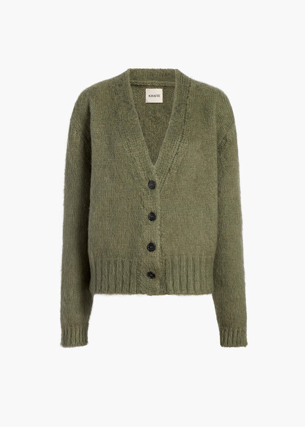 MAURA CARDIGAN OLIVE 18358335 420 GHOST