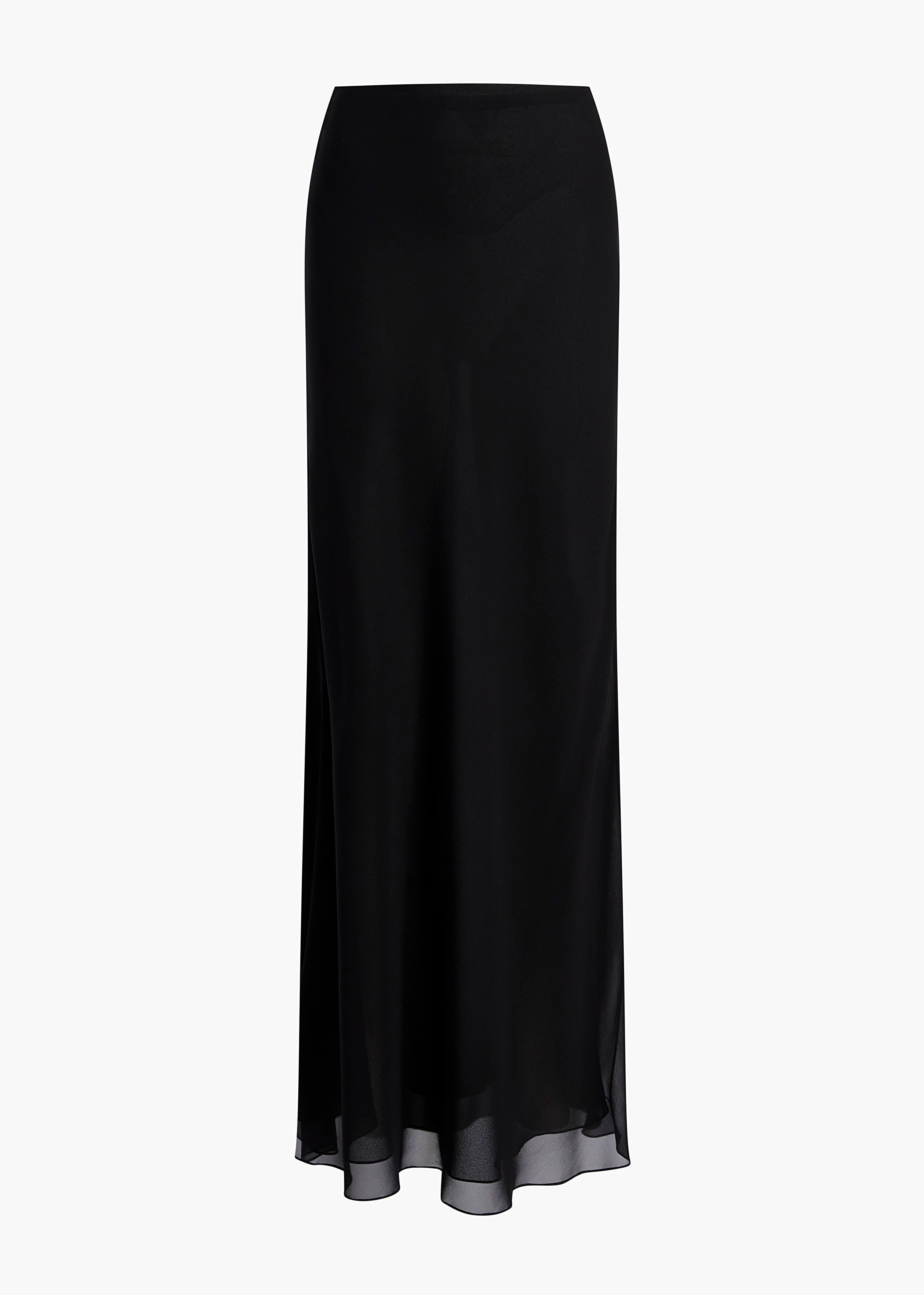 MAUVA SKIRT IN BLACK FLAT VIEW