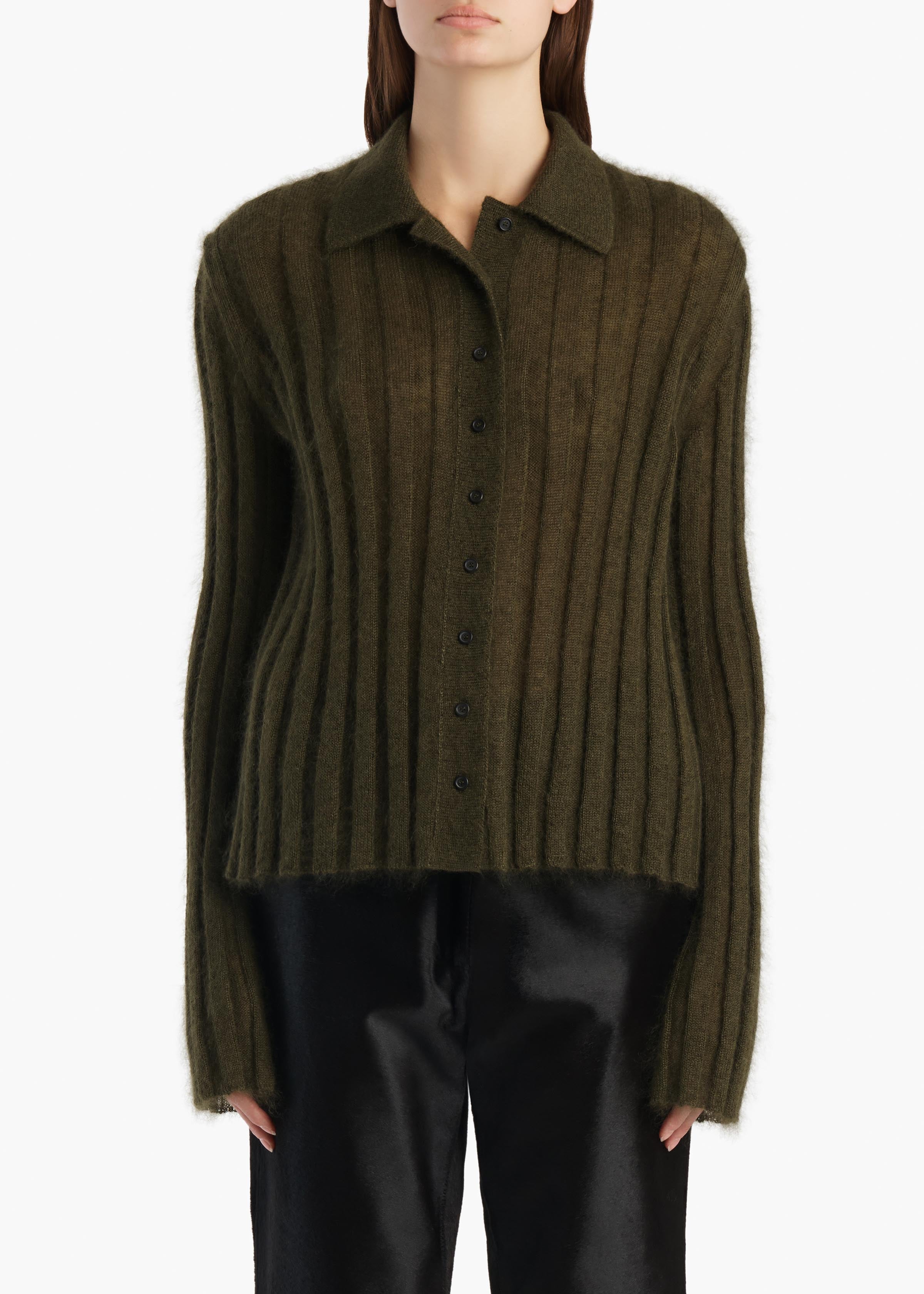 Meadow Sweater in Dark Olive