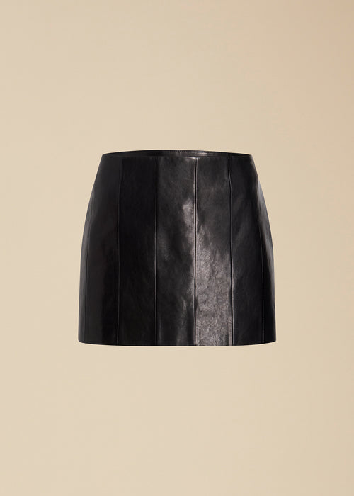 The Meelar Skirt in Black Leather