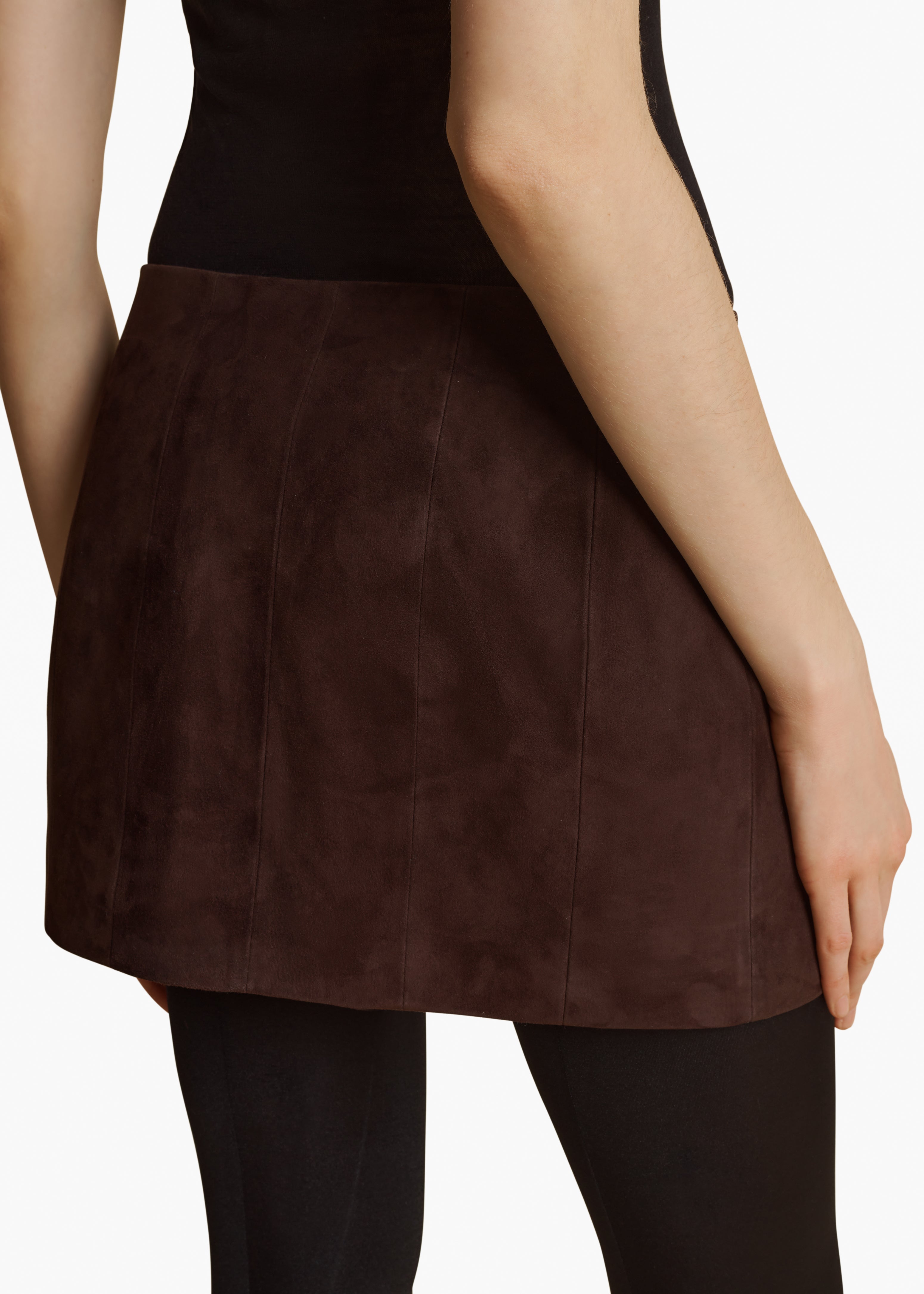 MEELAR SKIRT IN DARK BROWN DETAILED VIEW 1