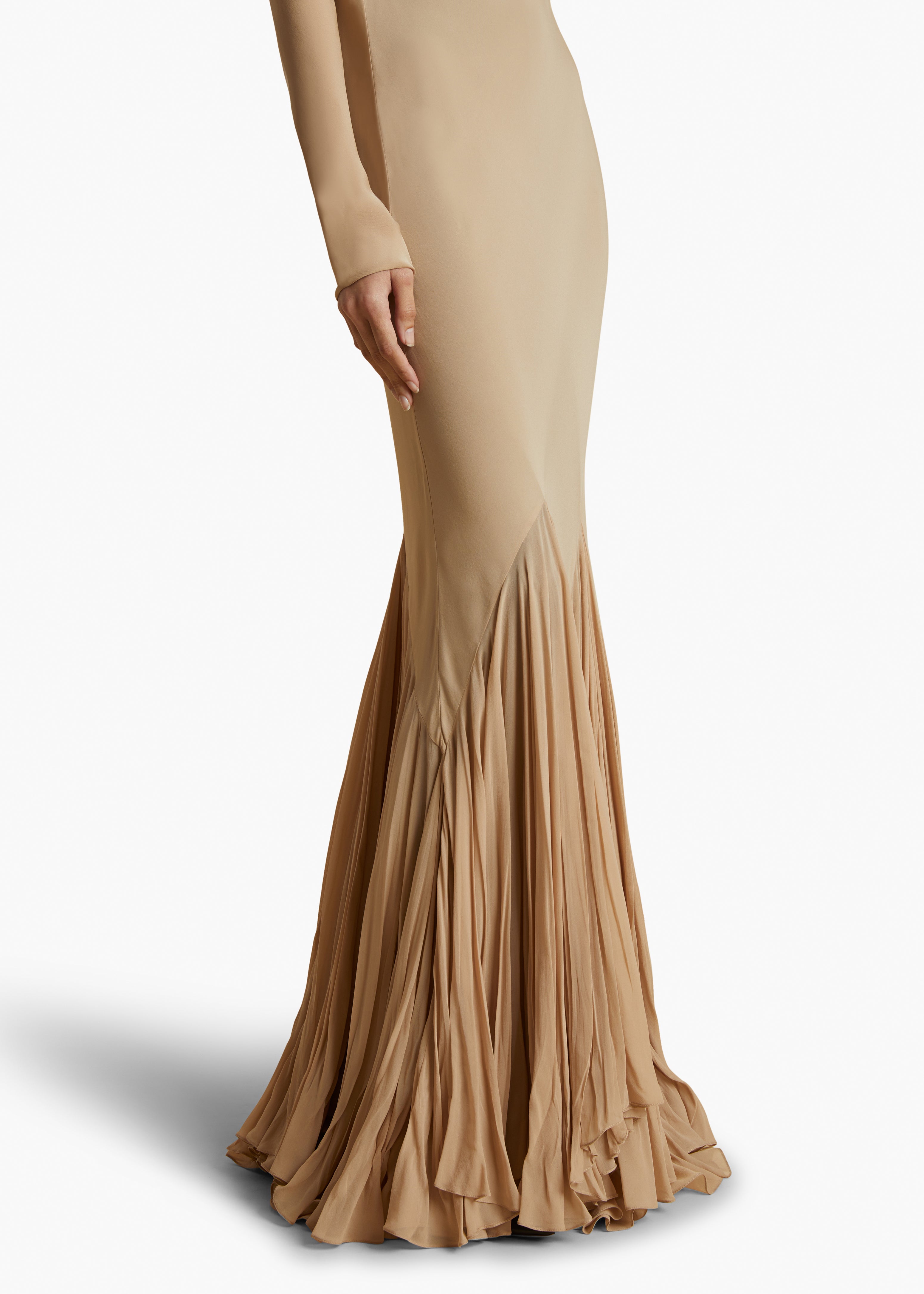 Metin Dress in Beige DETAILED VIEW 1