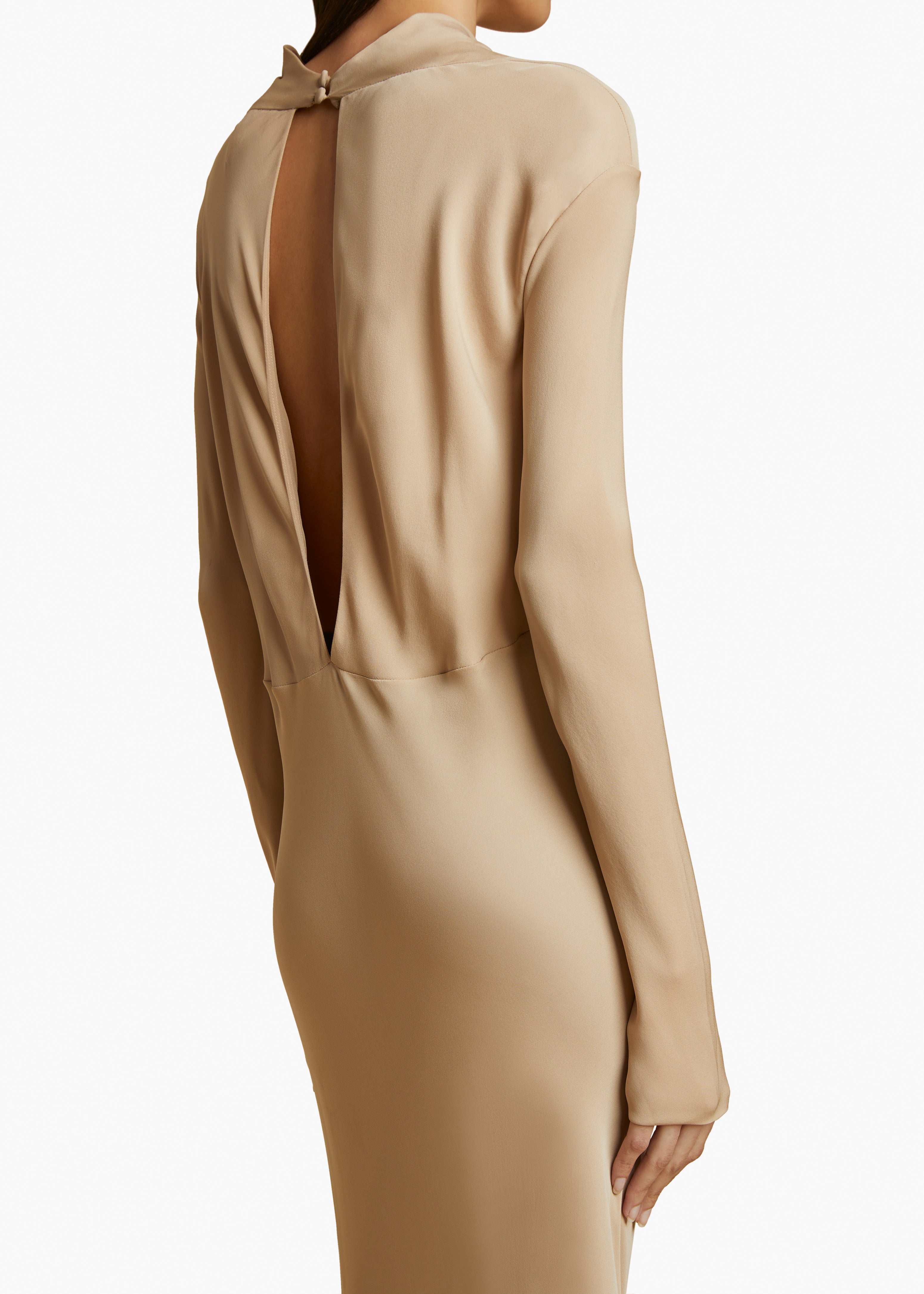 Metin Dress in Beige DETAILED VIEW 2