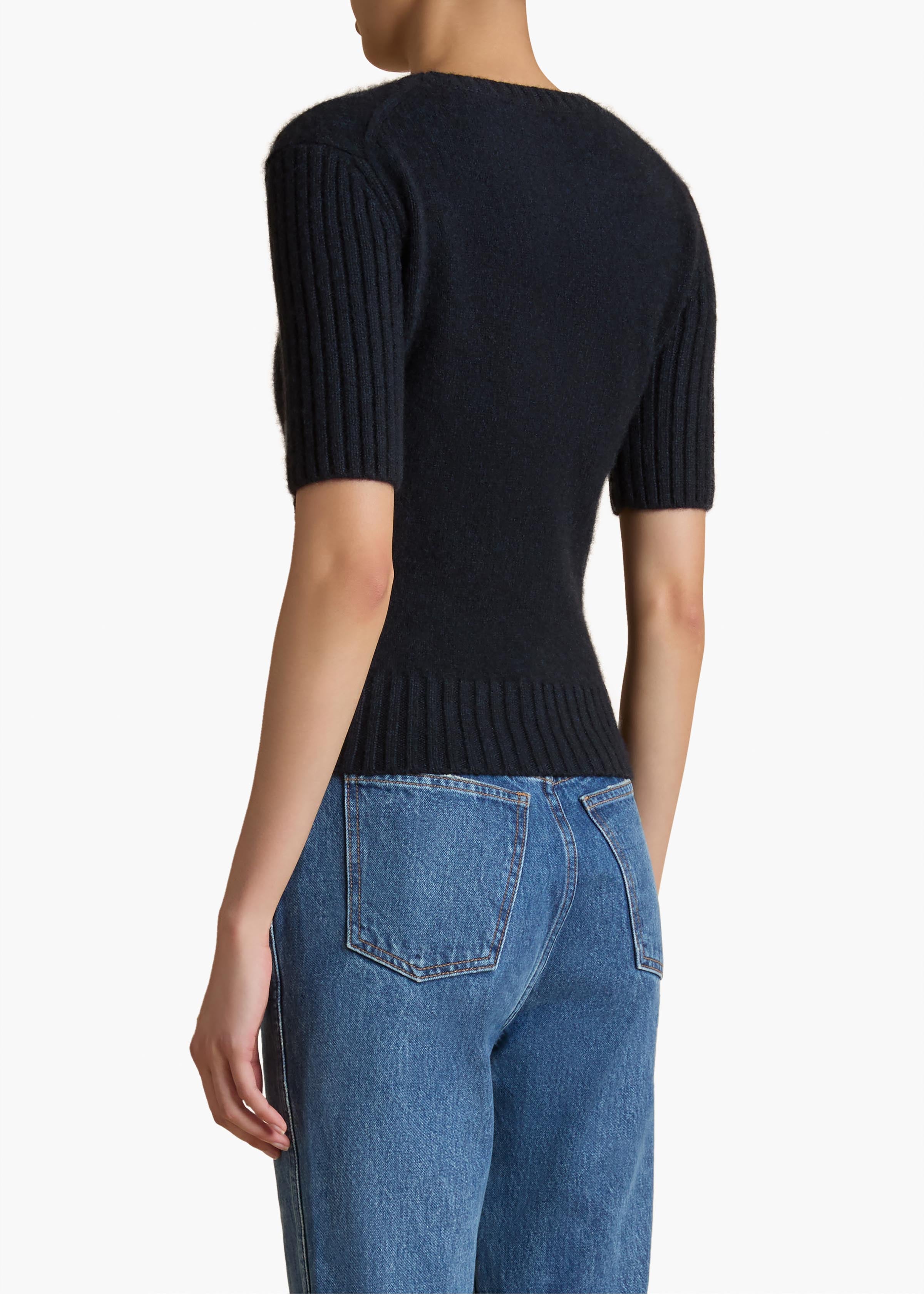 Mia Sweater in Midnight BACK VIEW