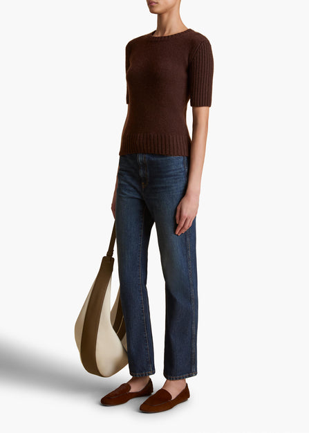 Mia Sweater in Rosewood STYLED VIEW