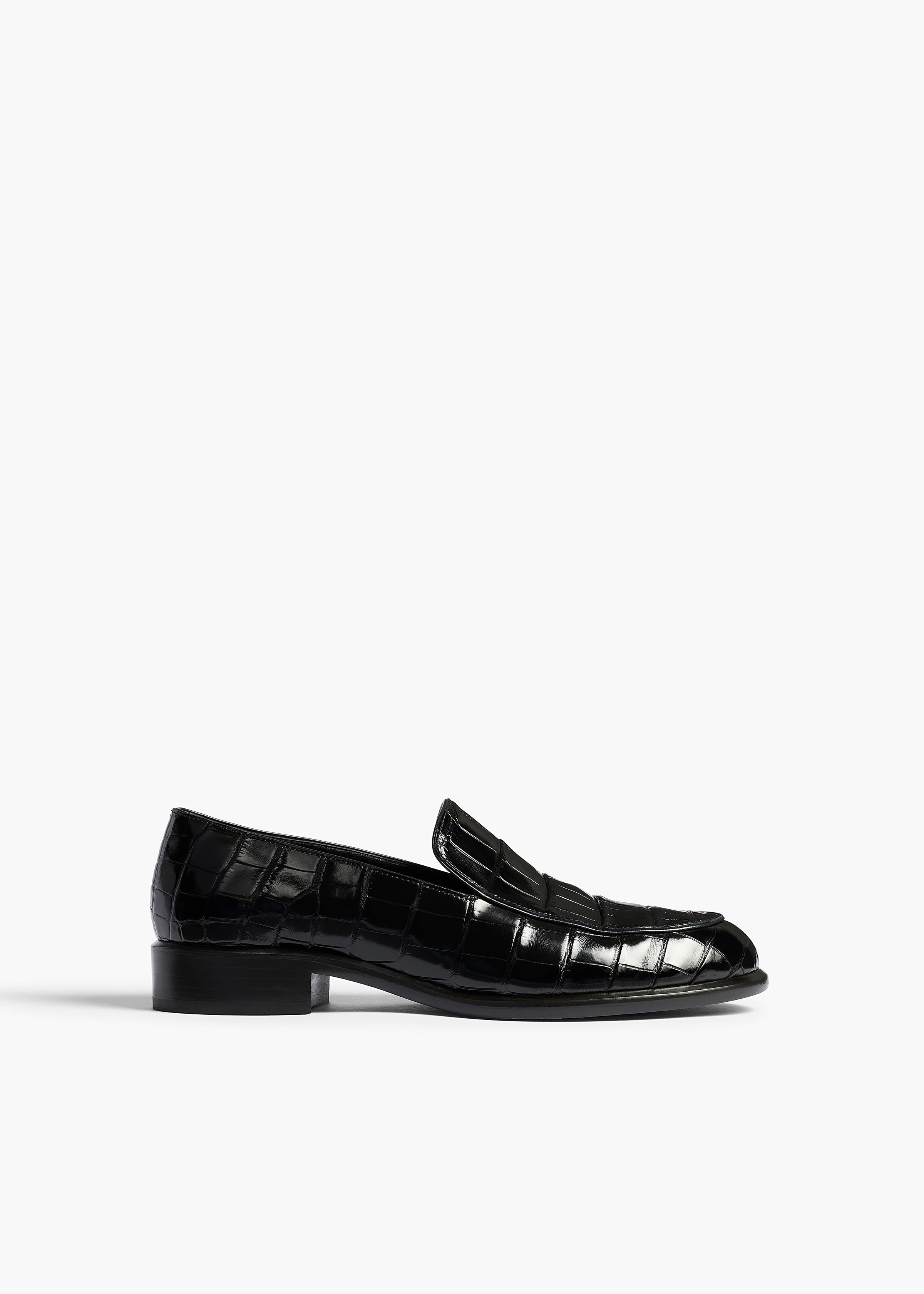 MILES LOAFER 35 BLACK ALLIGATOR F4060 929 200 A