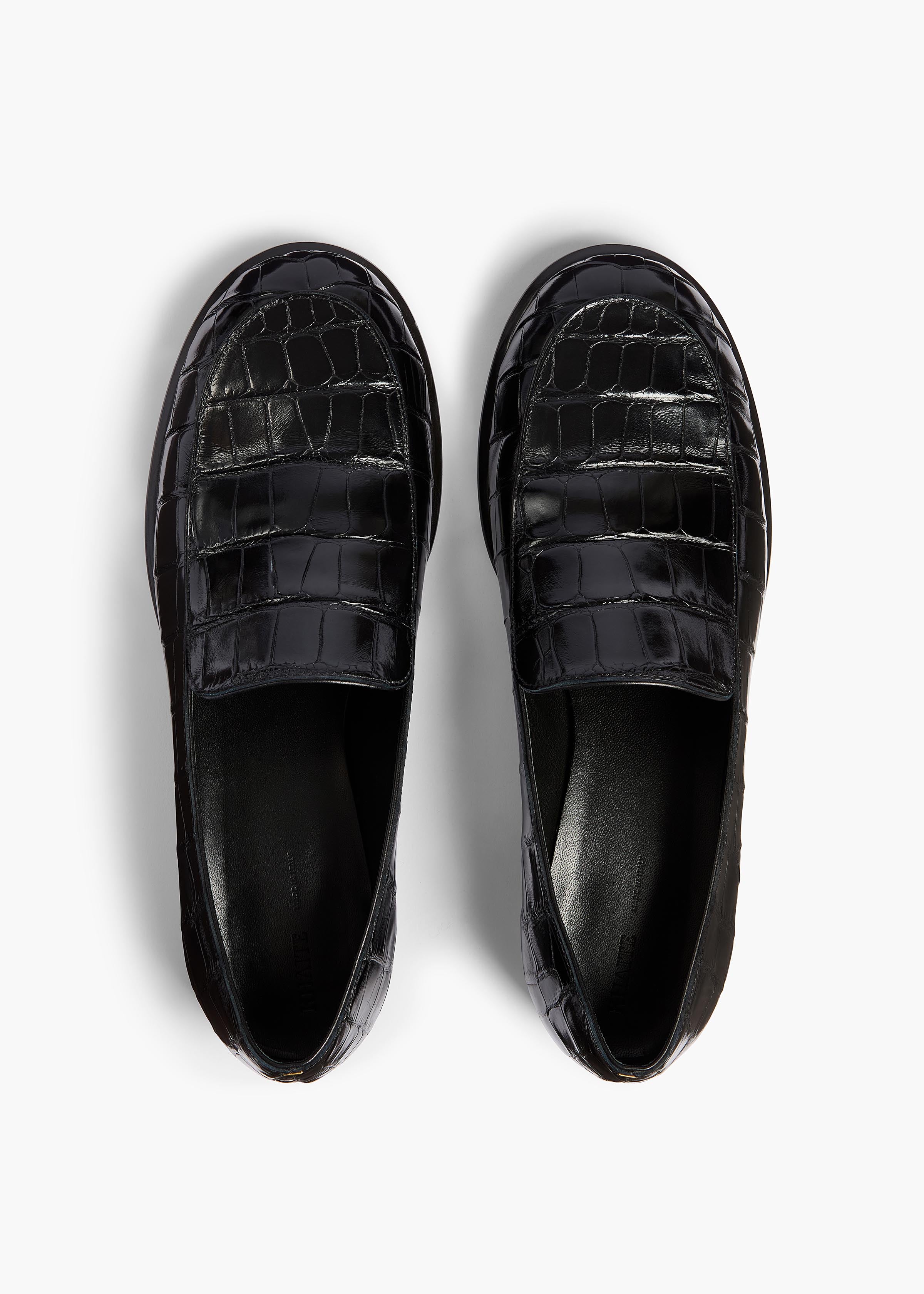 MILES LOAFER 35 BLACK ALLIGATOR F4060 929 200 D