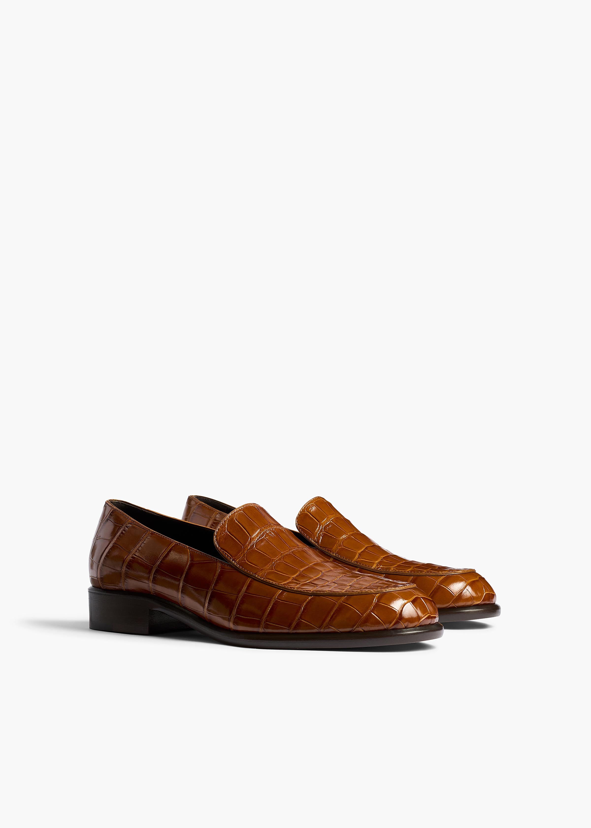 Miles Loafer in Dark Honey Alligator