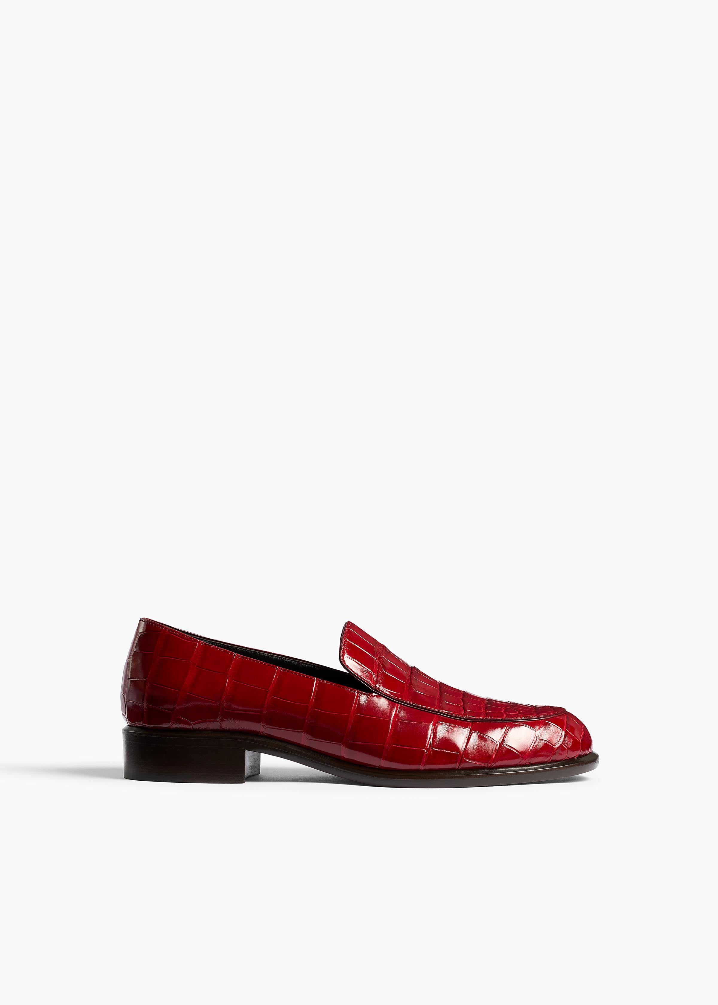 Miles Loafer in Ruby Alligator