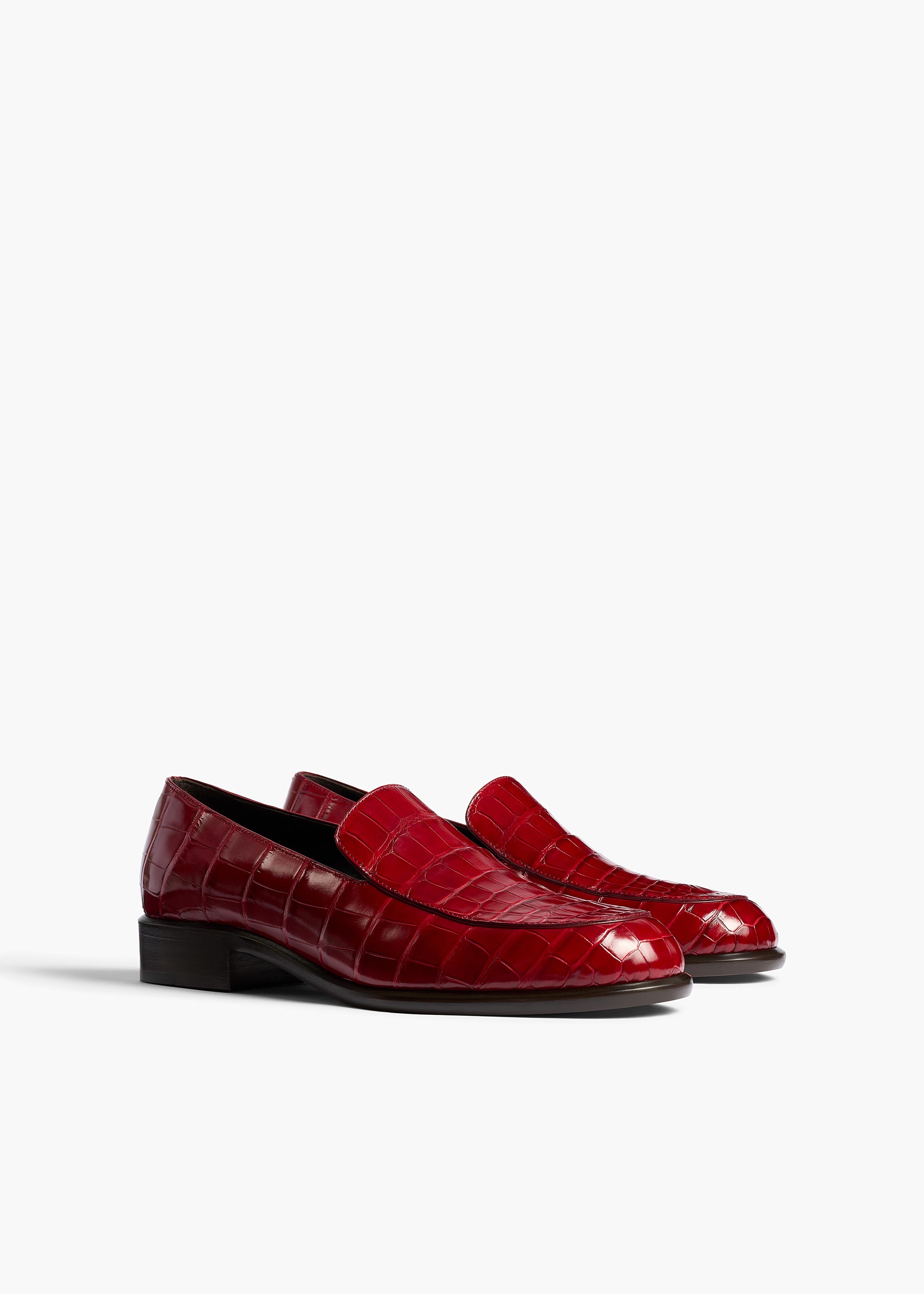 Miles Loafer in Ruby Alligator