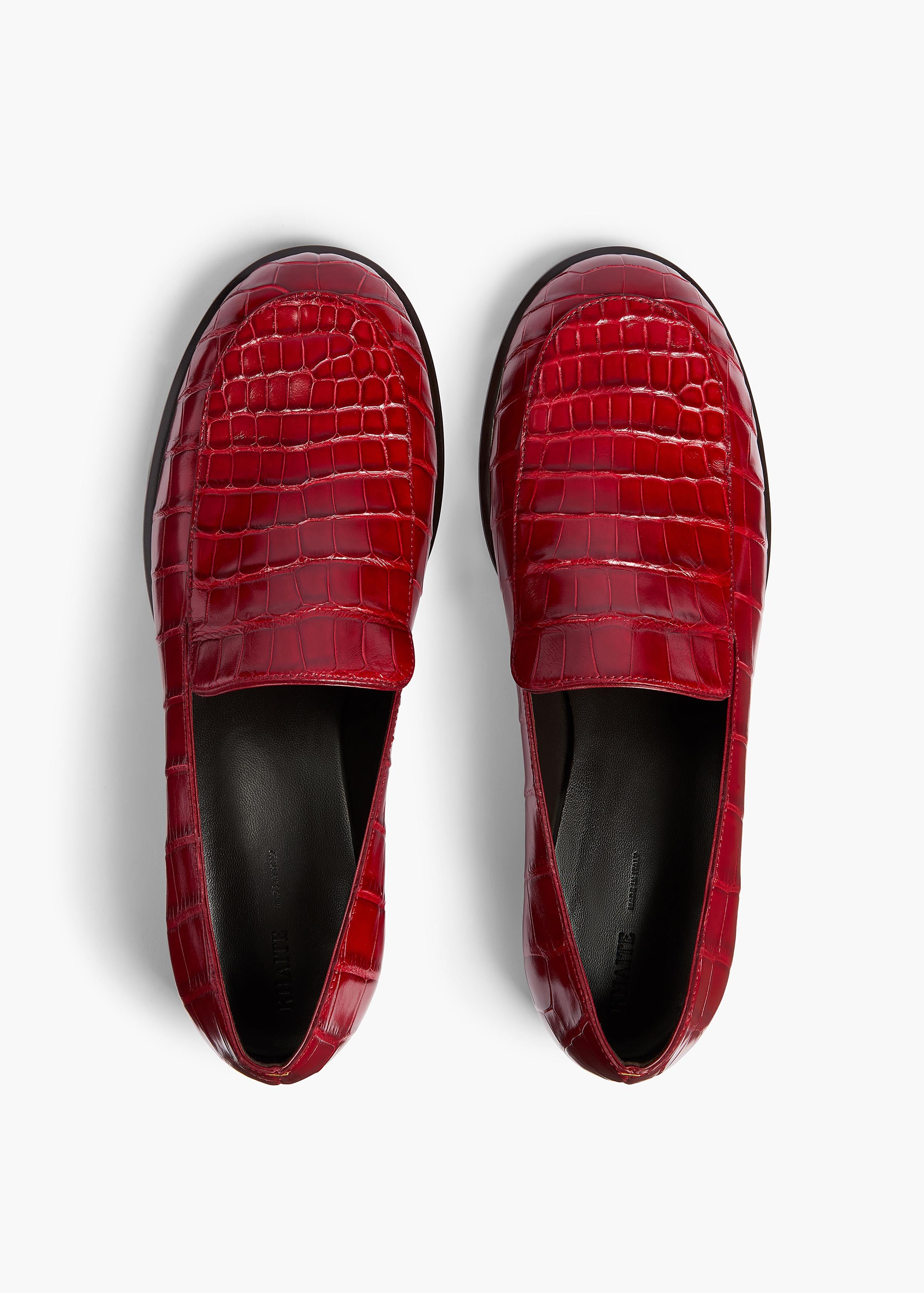 MILES LOAFER 35 RUBY ALLIGATOR F4060 929 526 D
