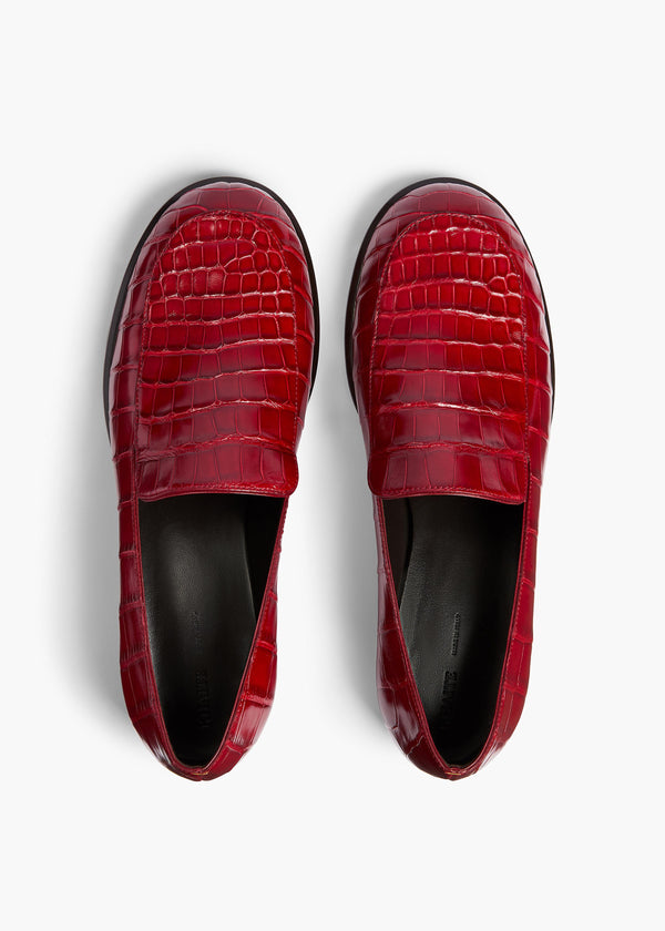 MILES LOAFER 35 RUBY ALLIGATOR F4060 929 526 D