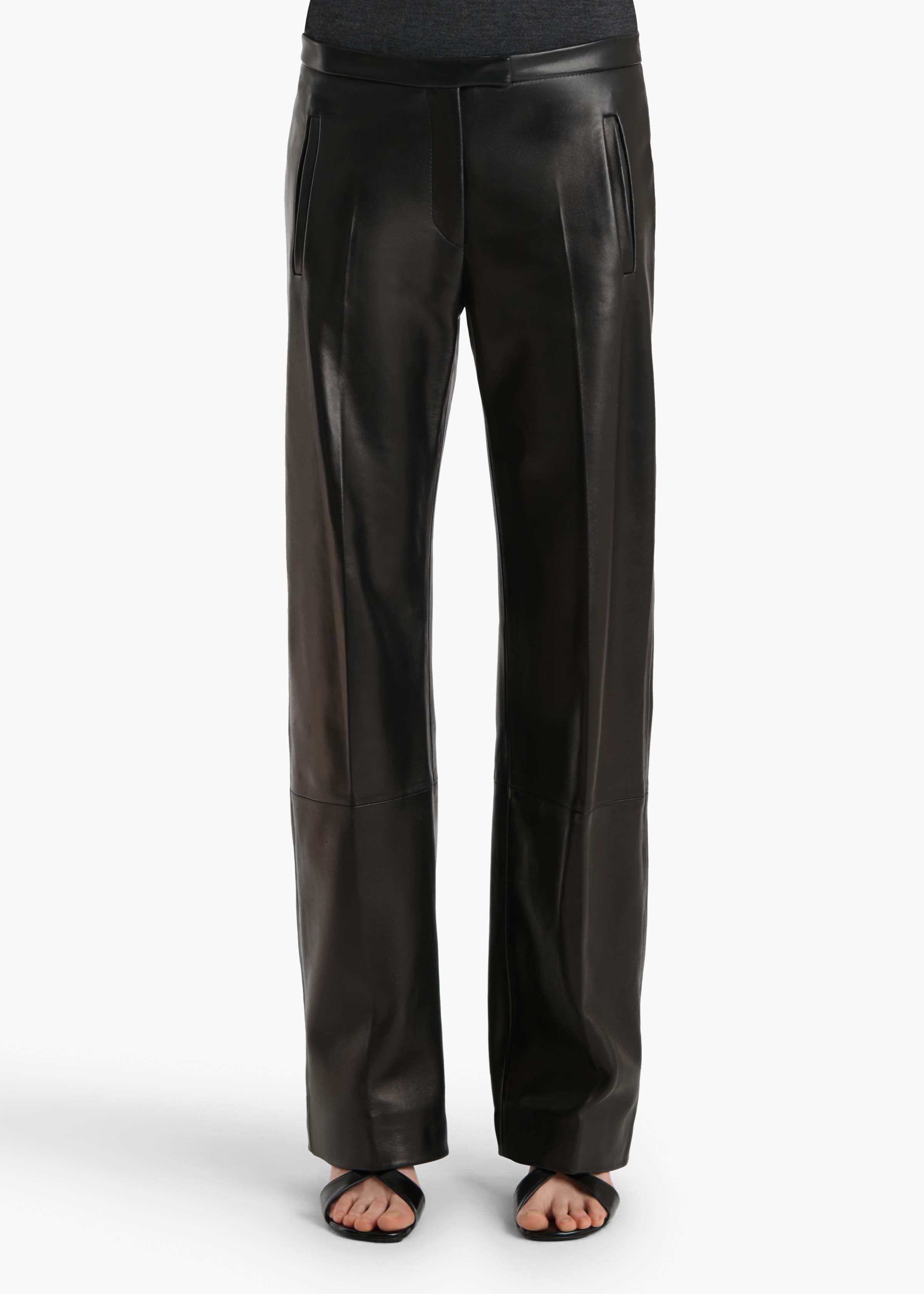 Miles Pant in Black Leather