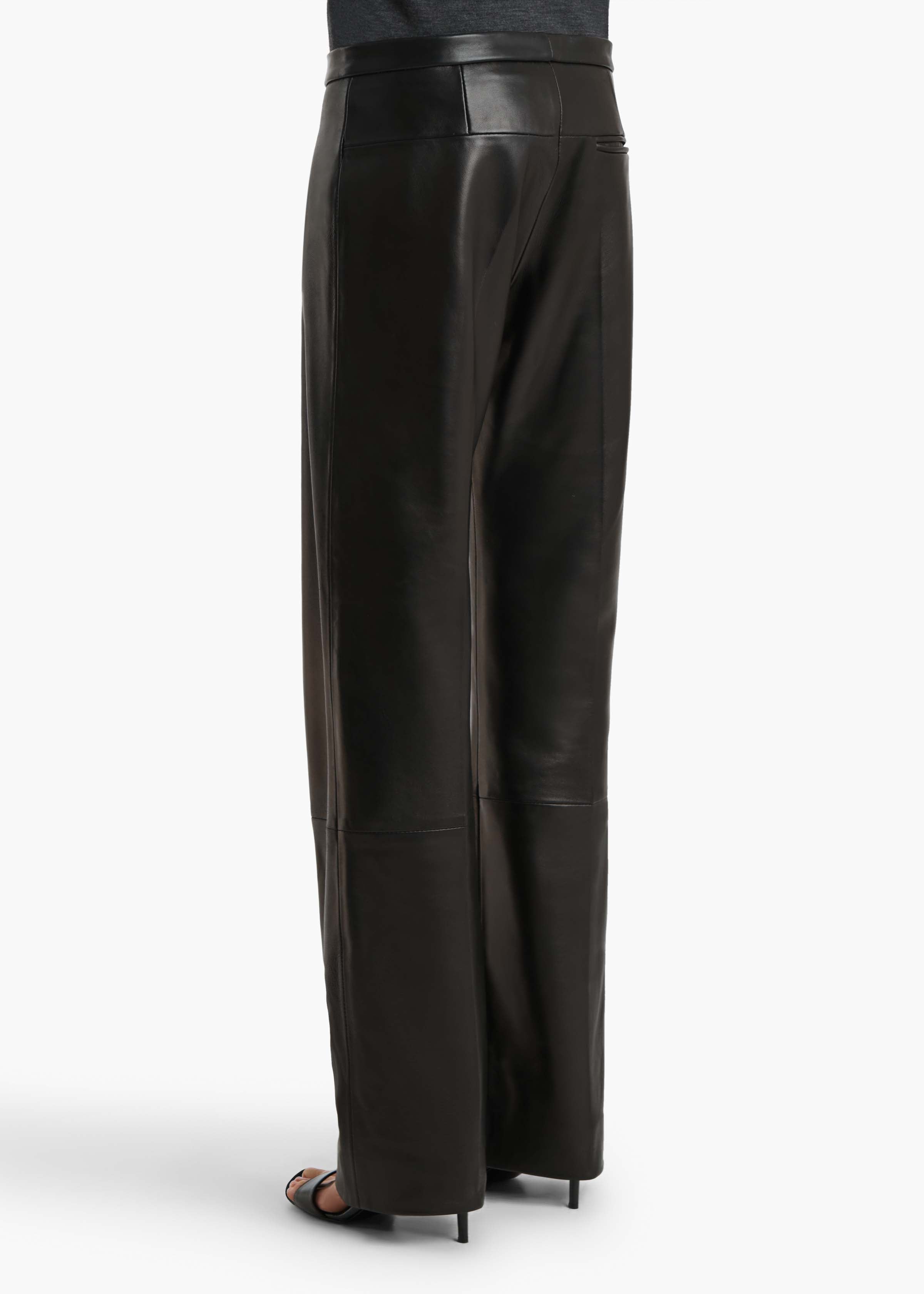 Miles Pant in Black Leather