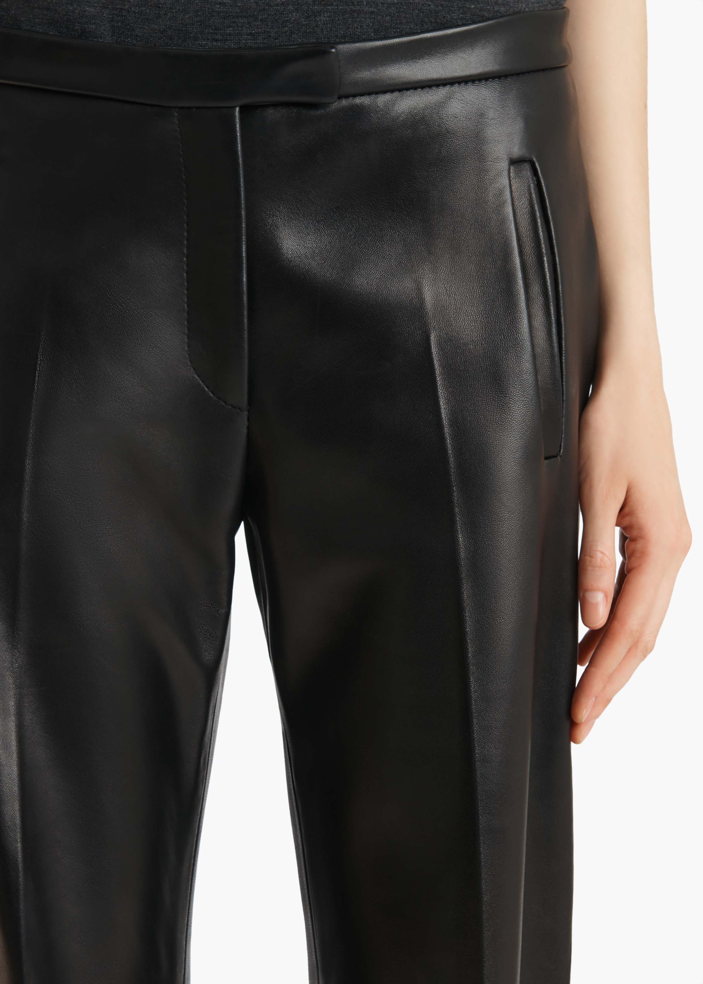 Miles Pant in Black Leather