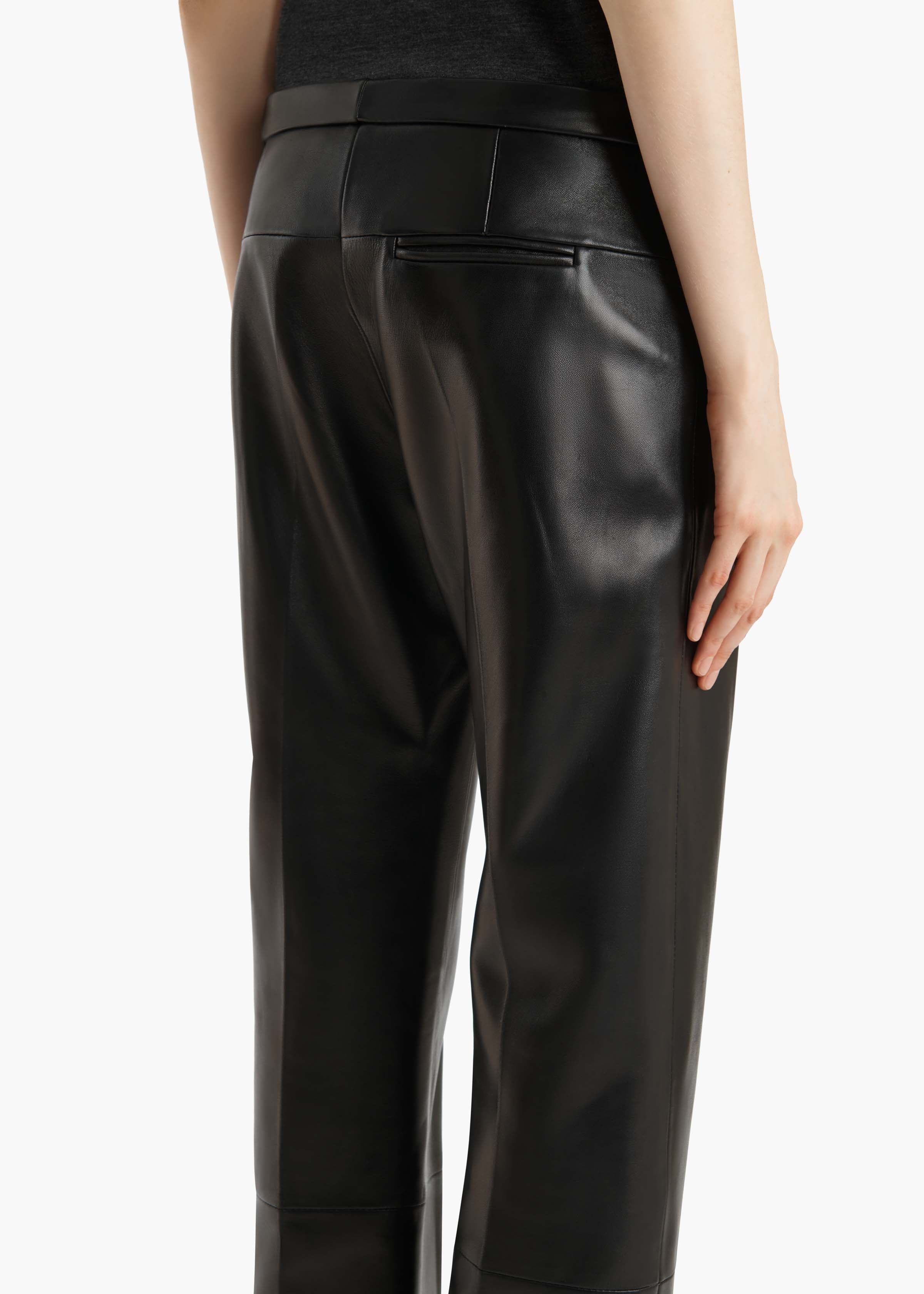 Miles Pant in Black Leather