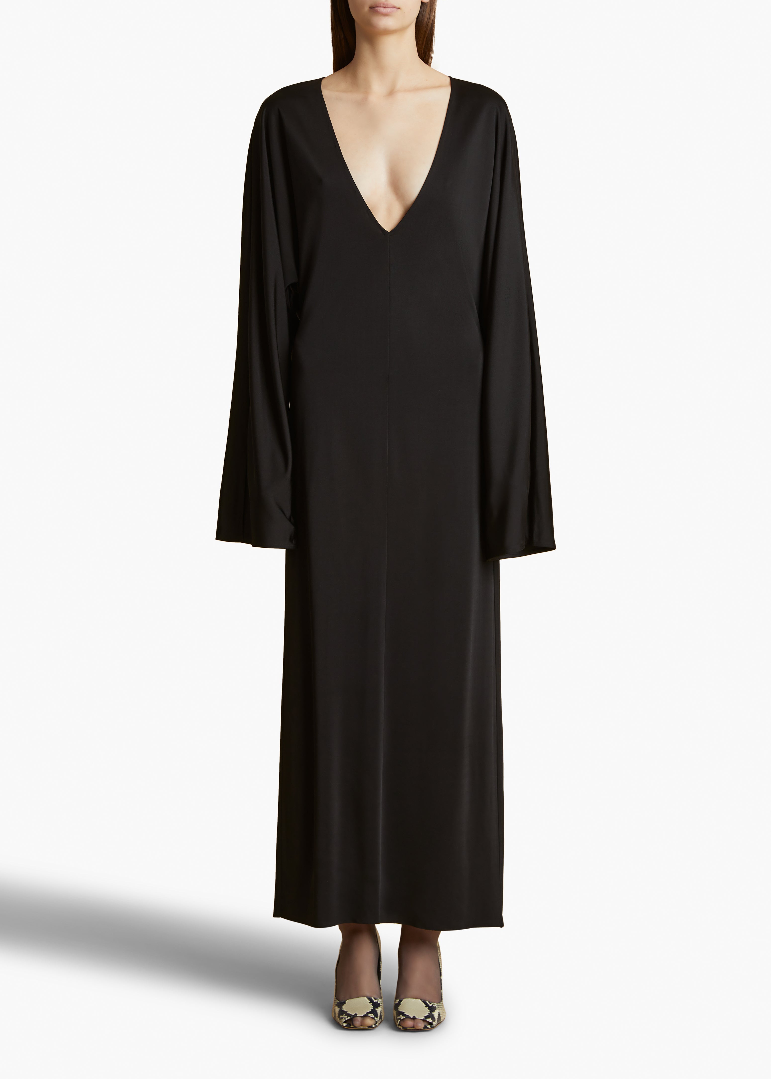 MINTER DRESS IN BLACK FRONT VIEW