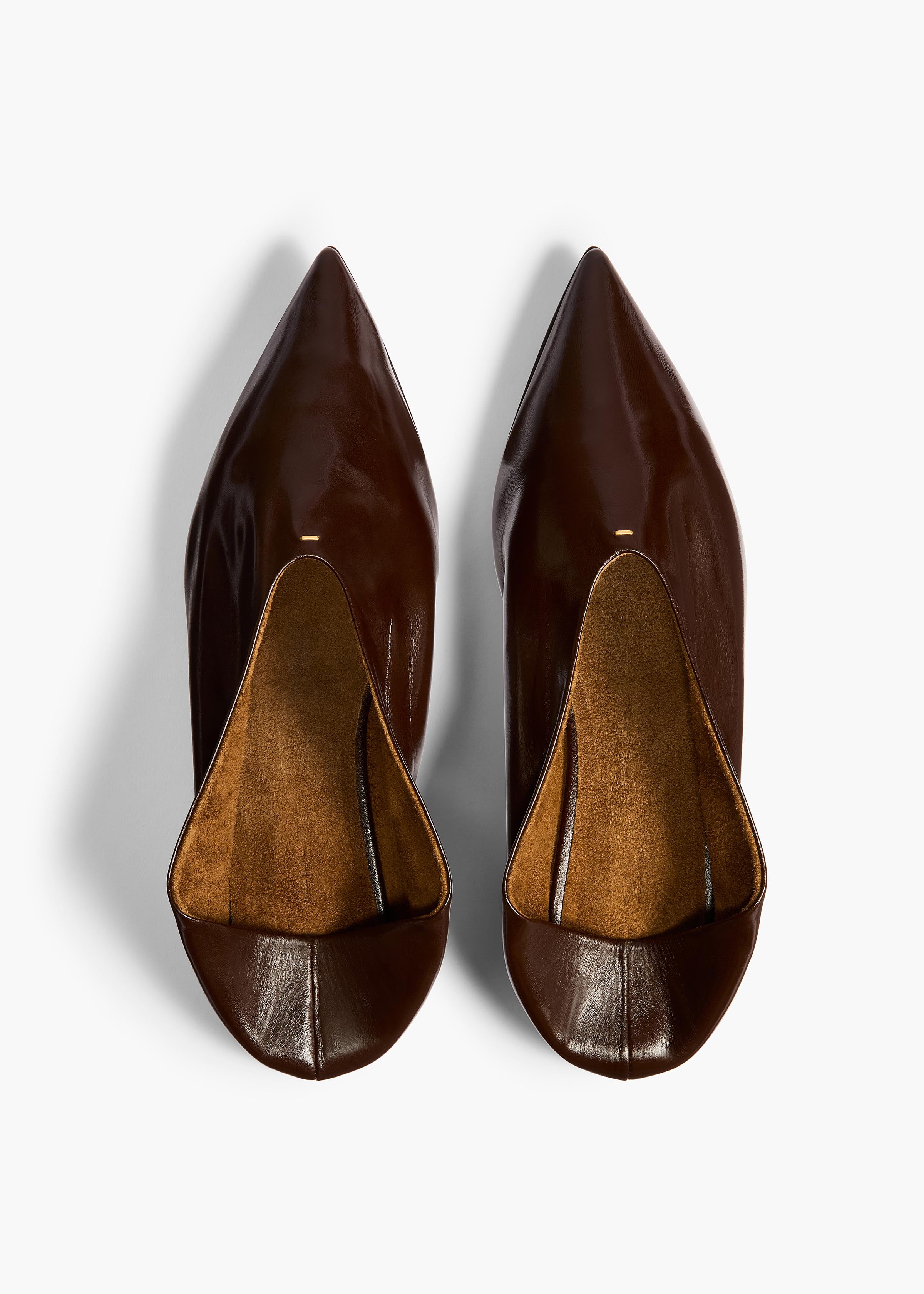 Miriam Ballerina in Cacao glasiertem Leder