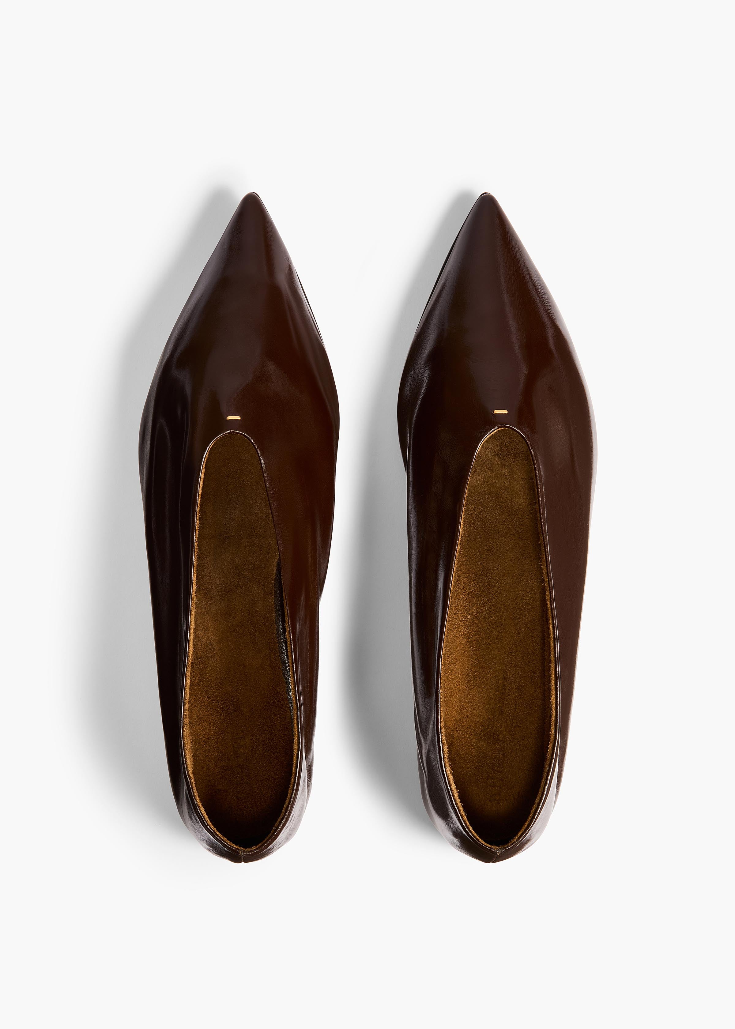 Miriam Ballerina in Cacao glasiertem Leder