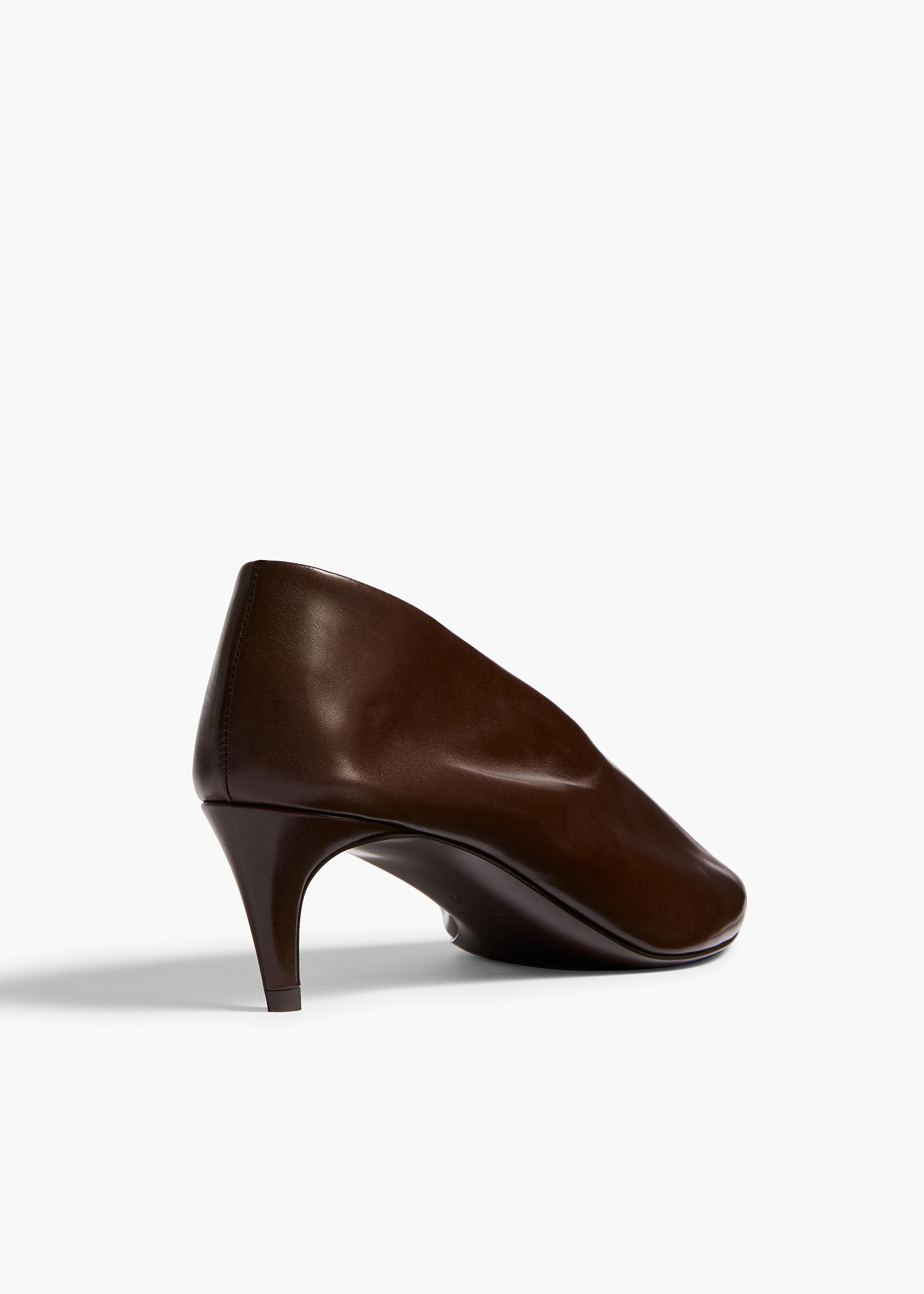 Miriam Low Pump in Cacao Glazed Leather