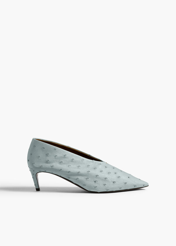 Miriam Pump in Frost Ostrich